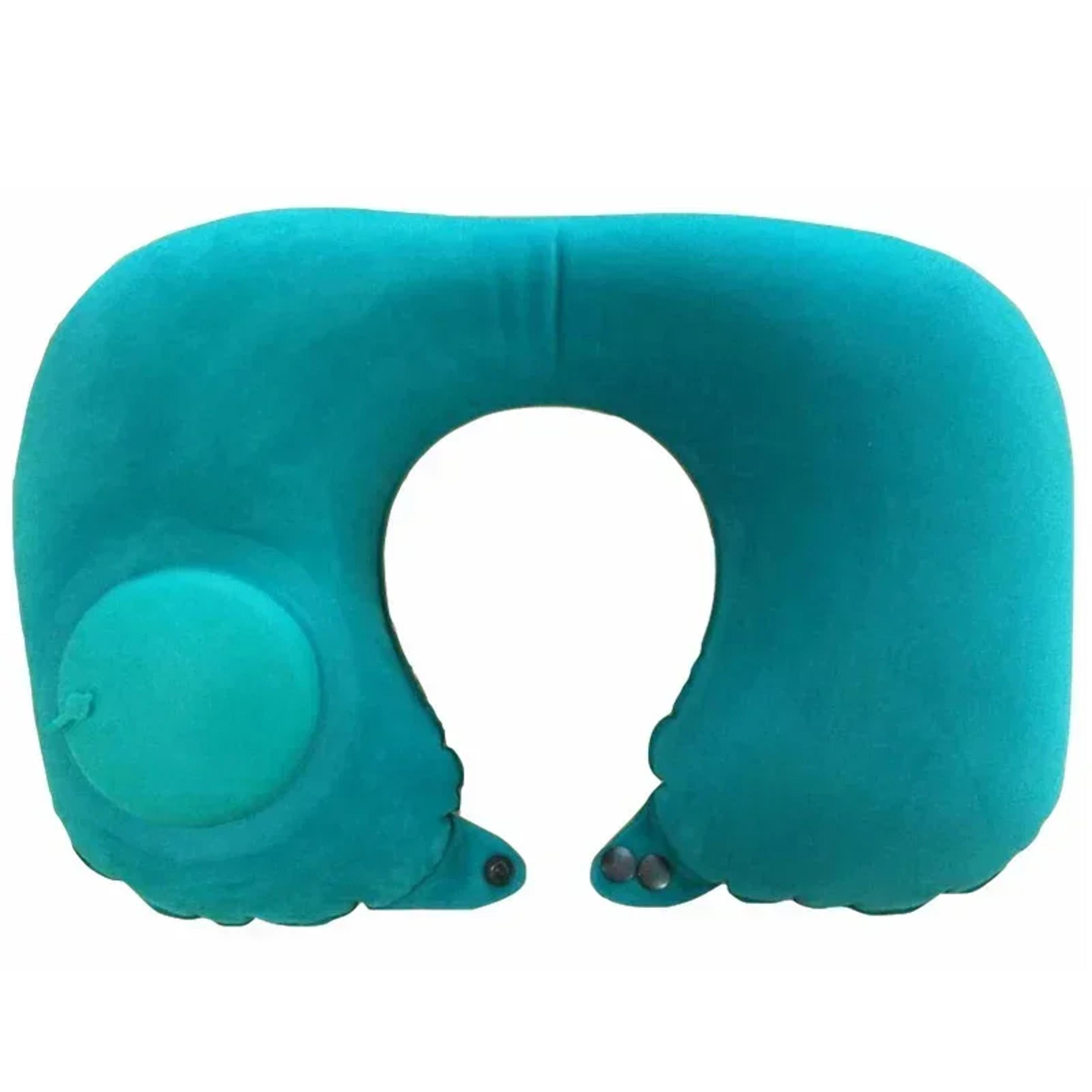 u shaped inflatable travel pillow portable neck support cushion for flights cars and office