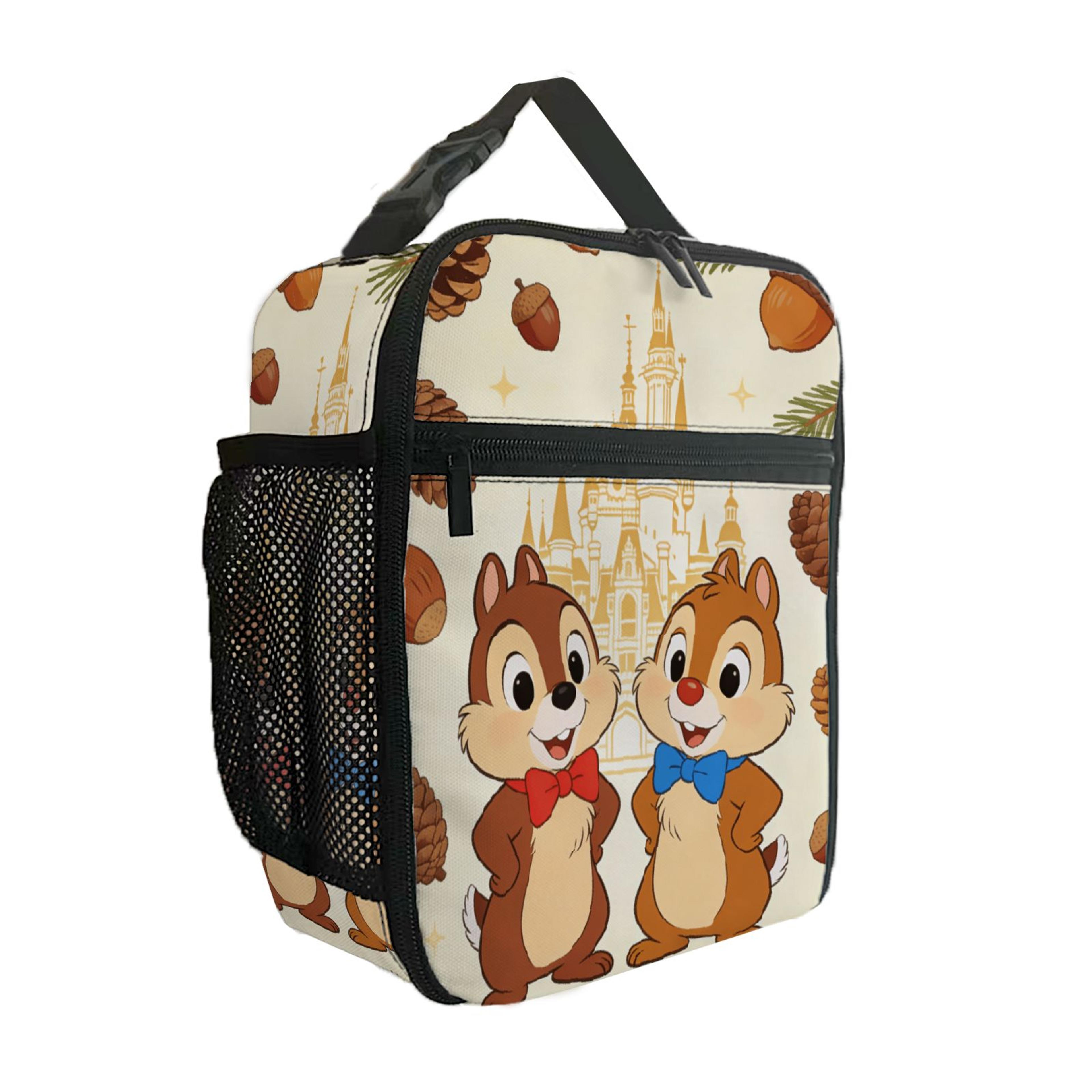 chip and dale cute lunch bag insulated portable lunch tote for work school picnic gift