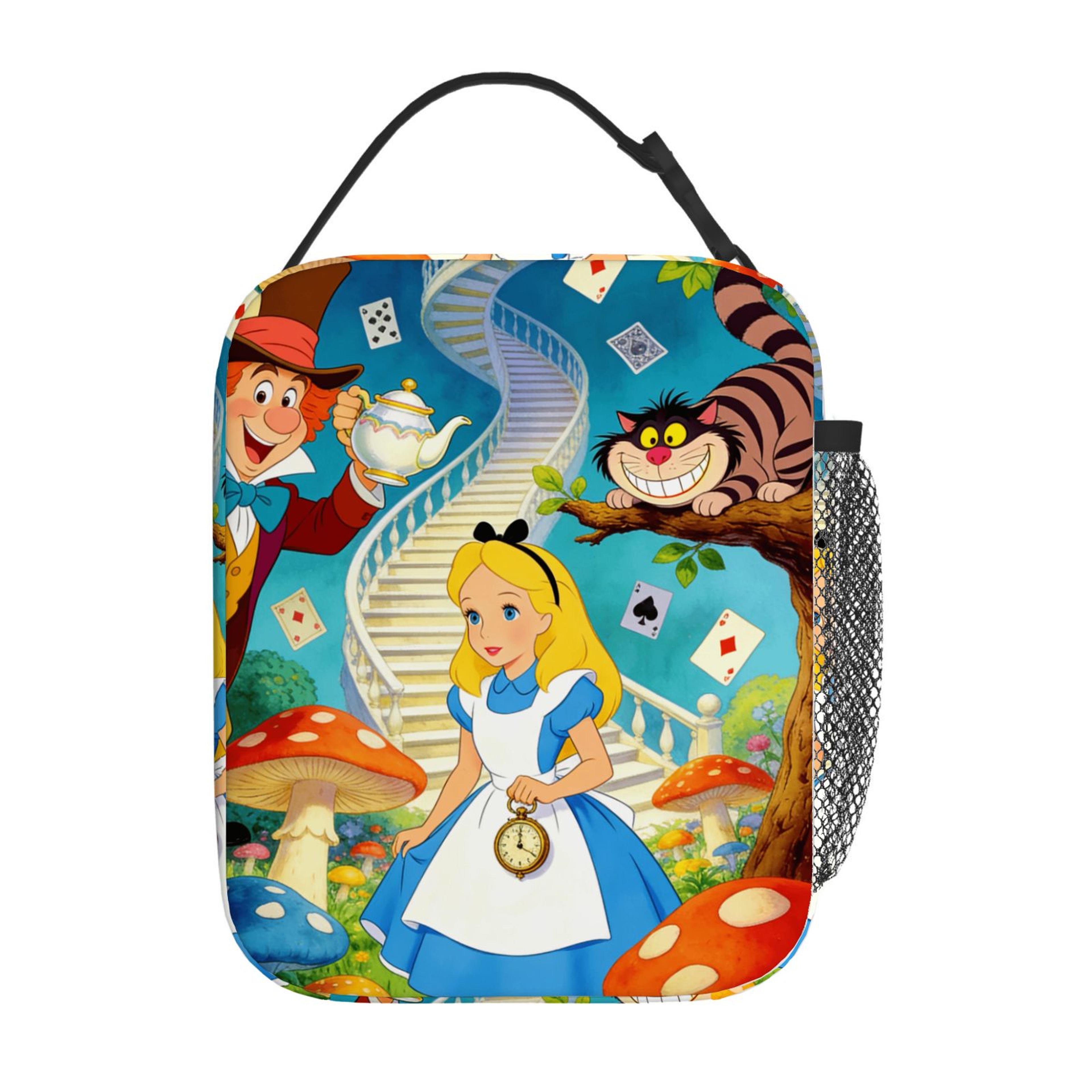 alice in wonderland lunch bag insulated tote for work school and daily commute