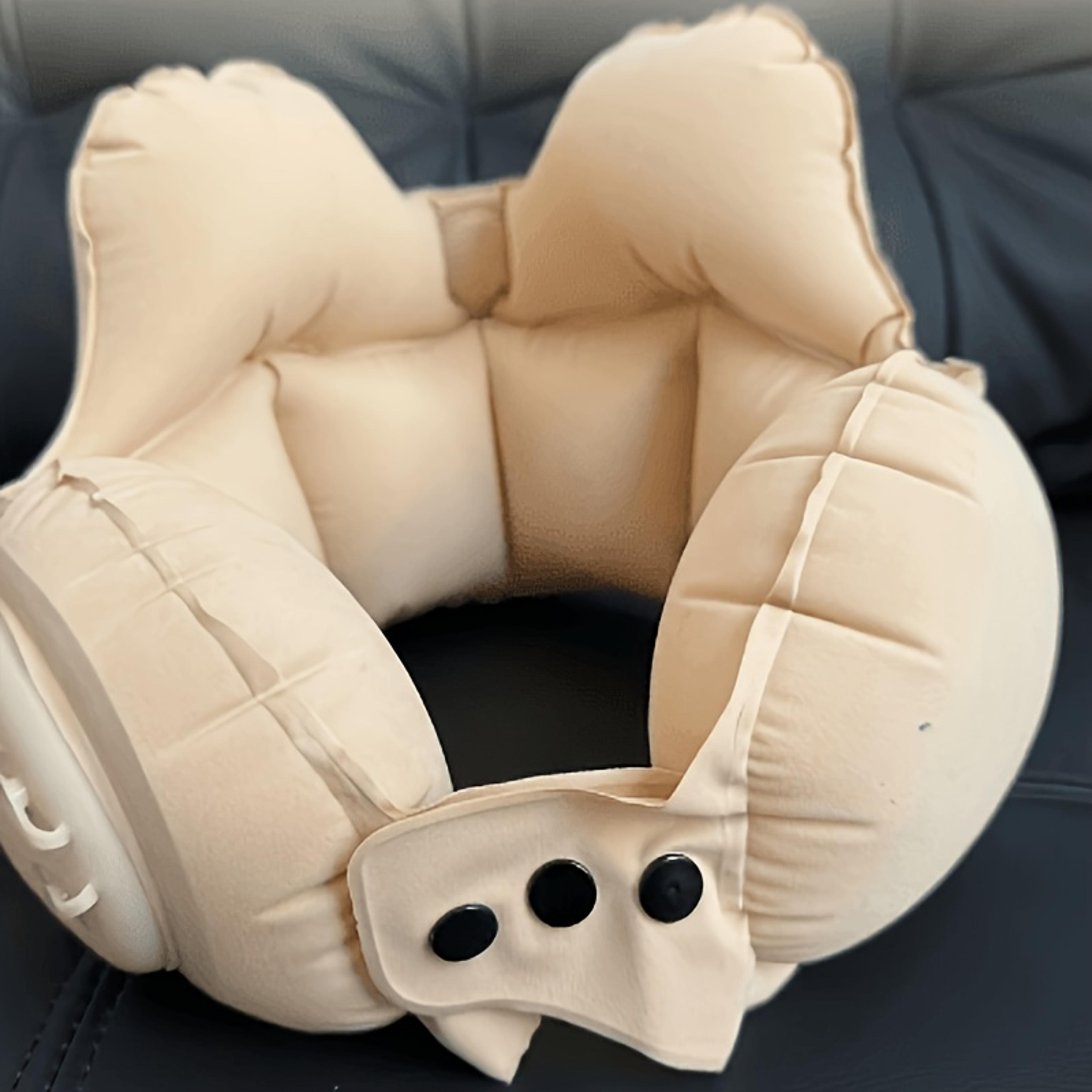 inflatable travel pillow u shaped neck support for flights car office