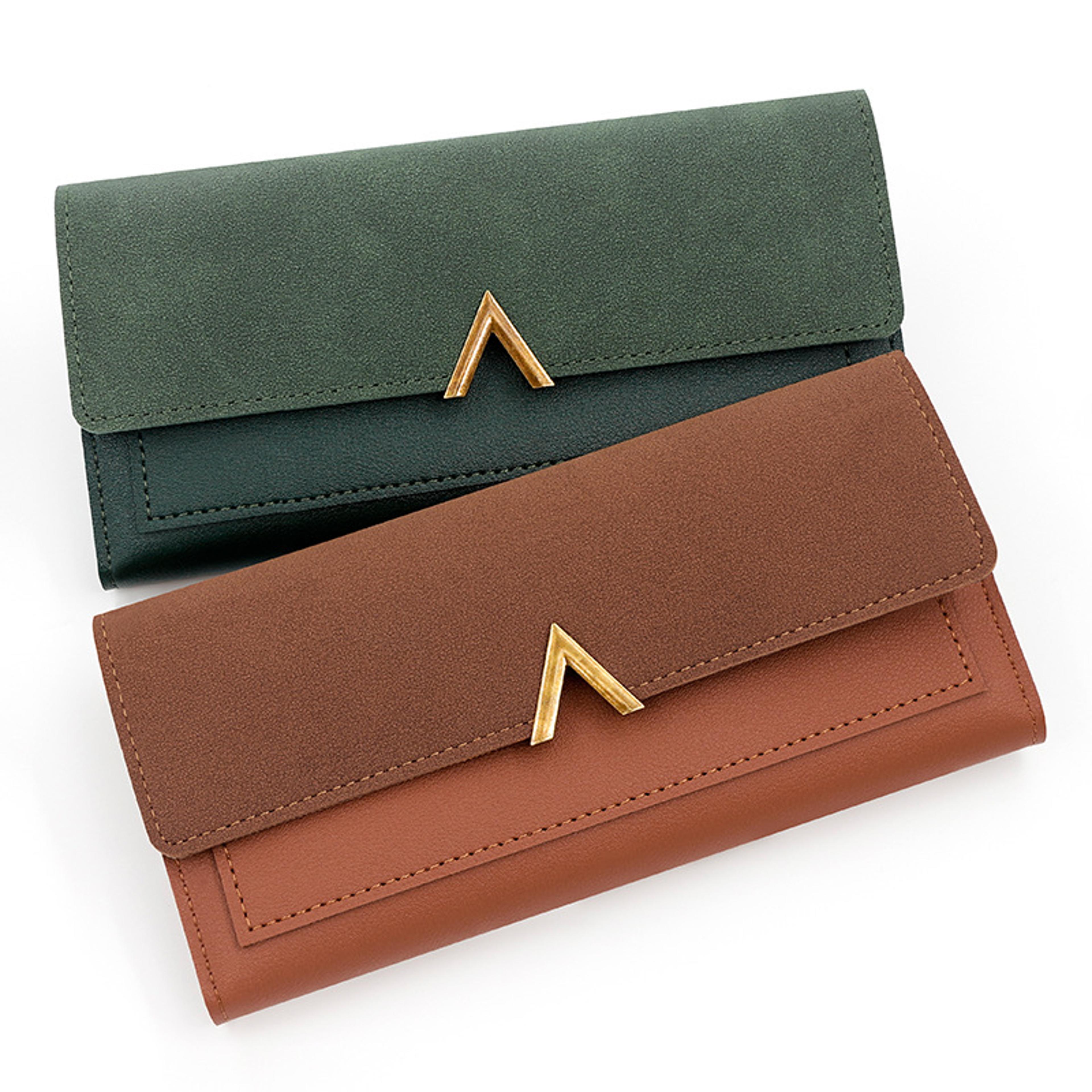 elegant pu leather wallet for women with card holder and coin purse