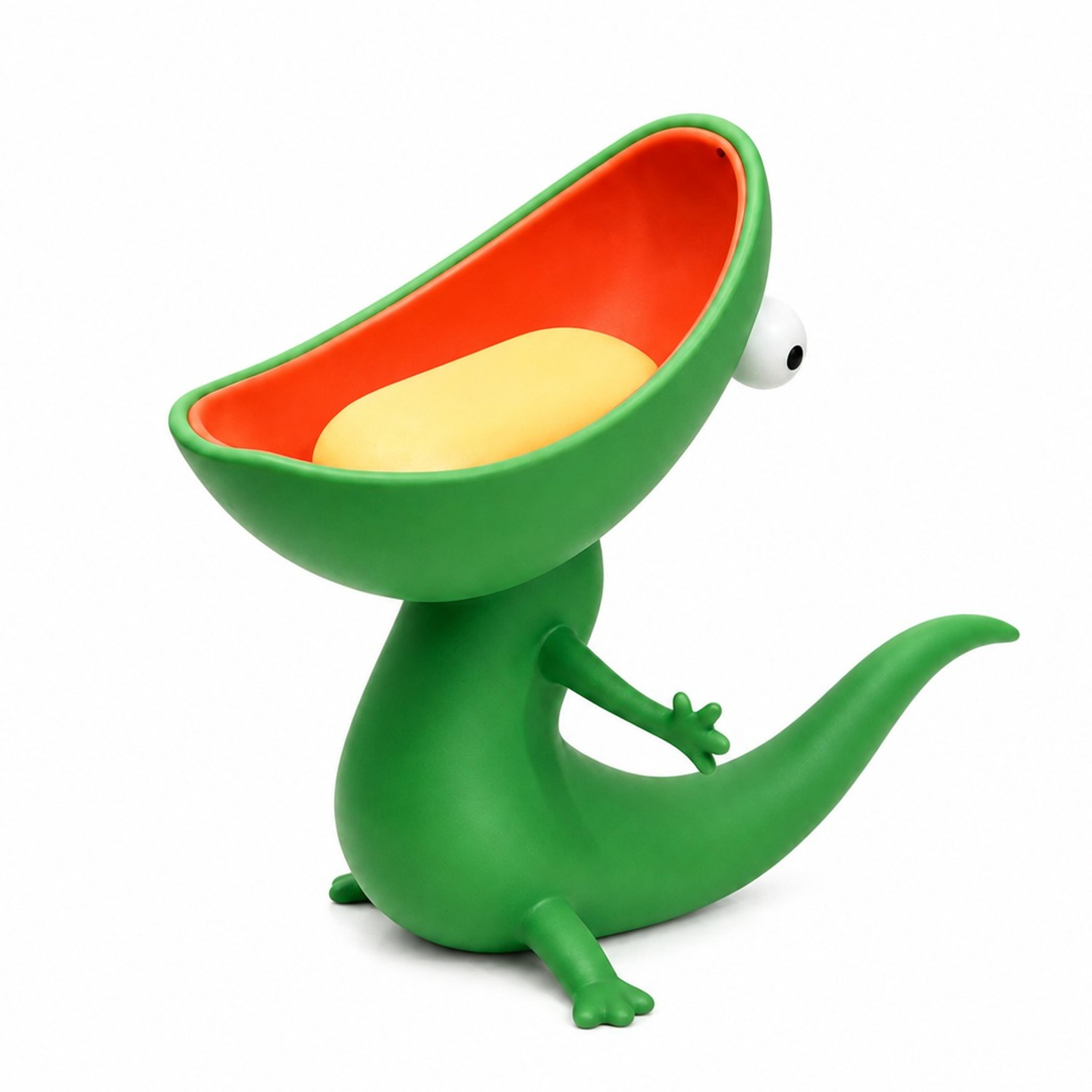 printed lizard soap holder open mouth bathroom organizer