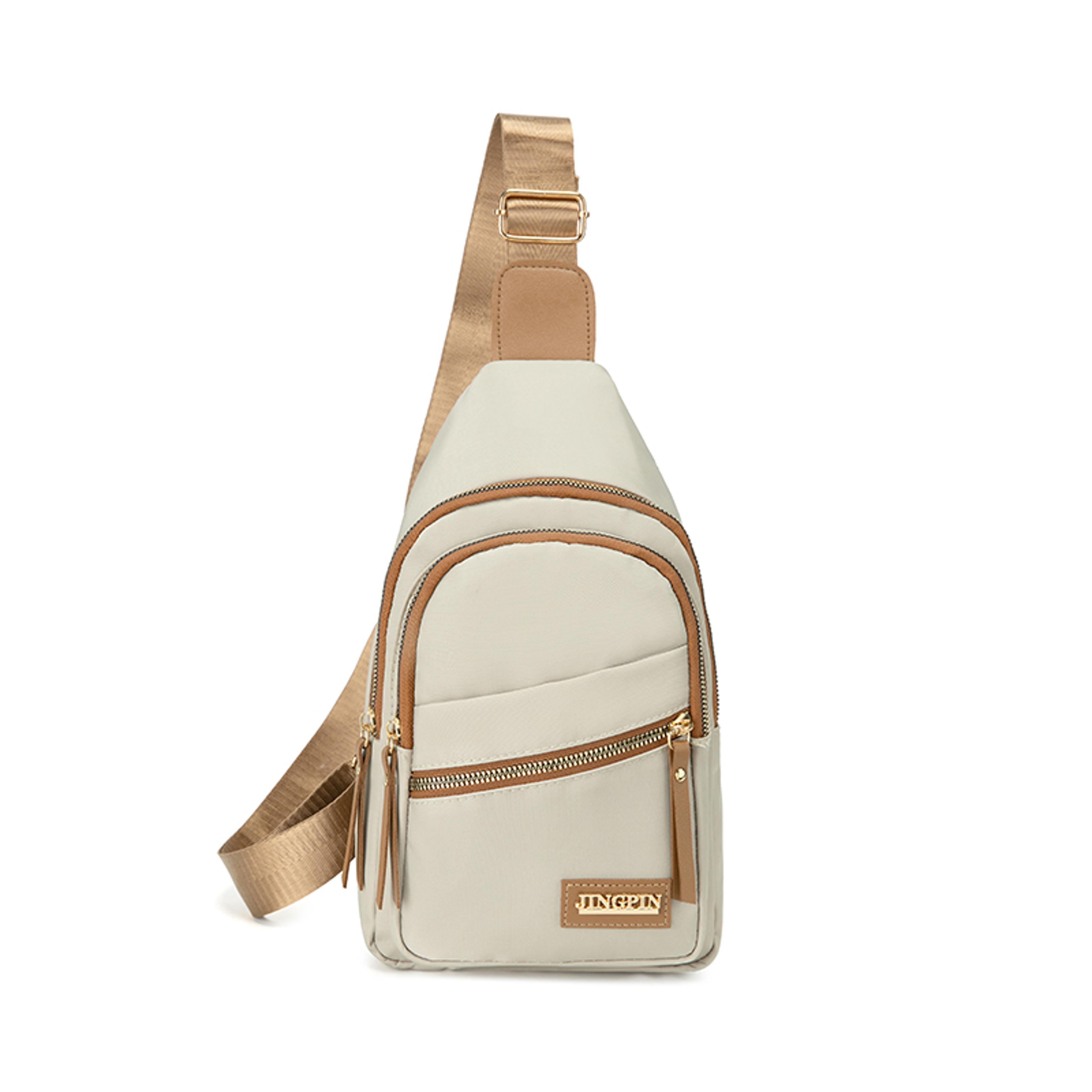 womens pu leather chest bag waterproof crossbody shoulder bag