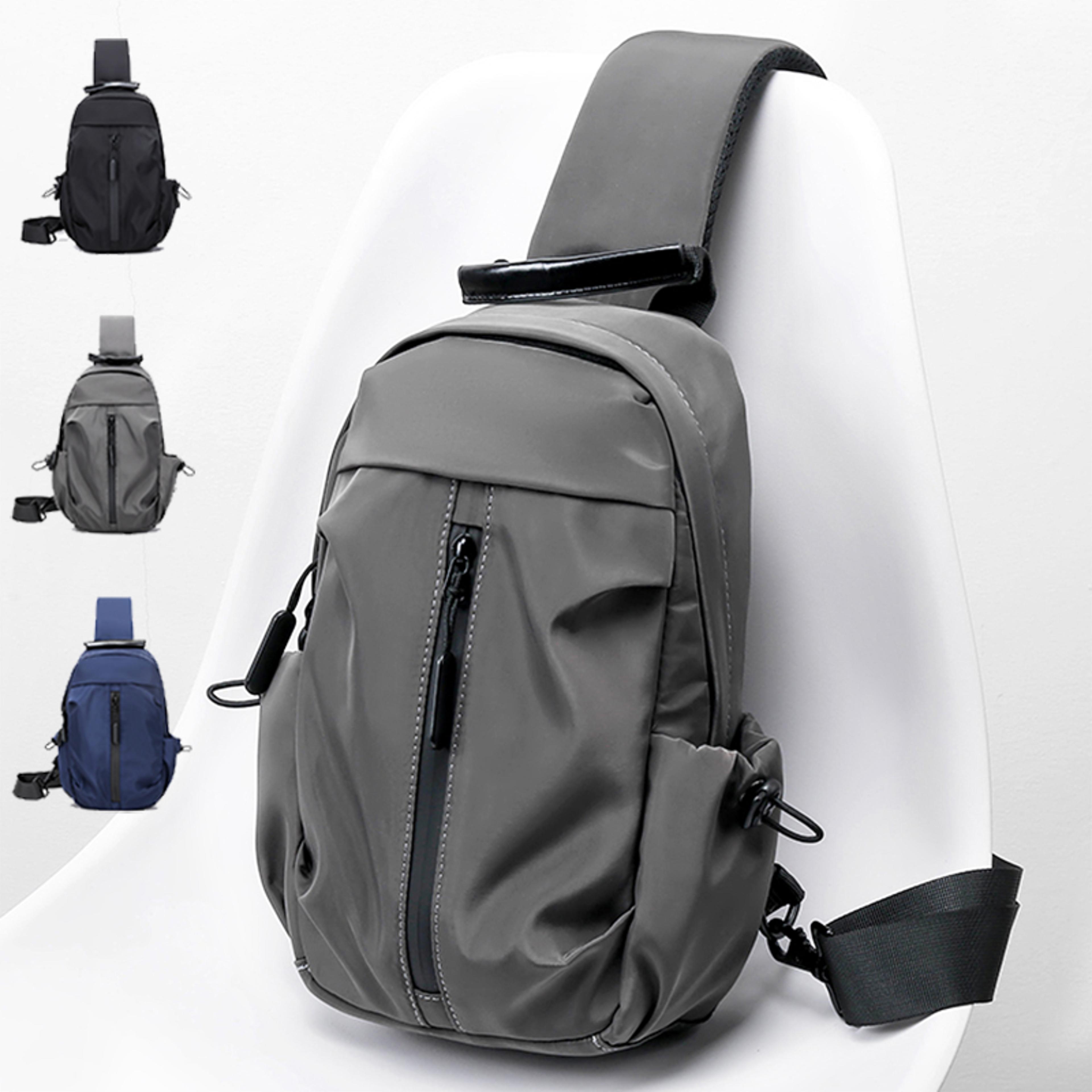 multi functional chest bag mens crossbody bag with multi pocket storage for sports and travel