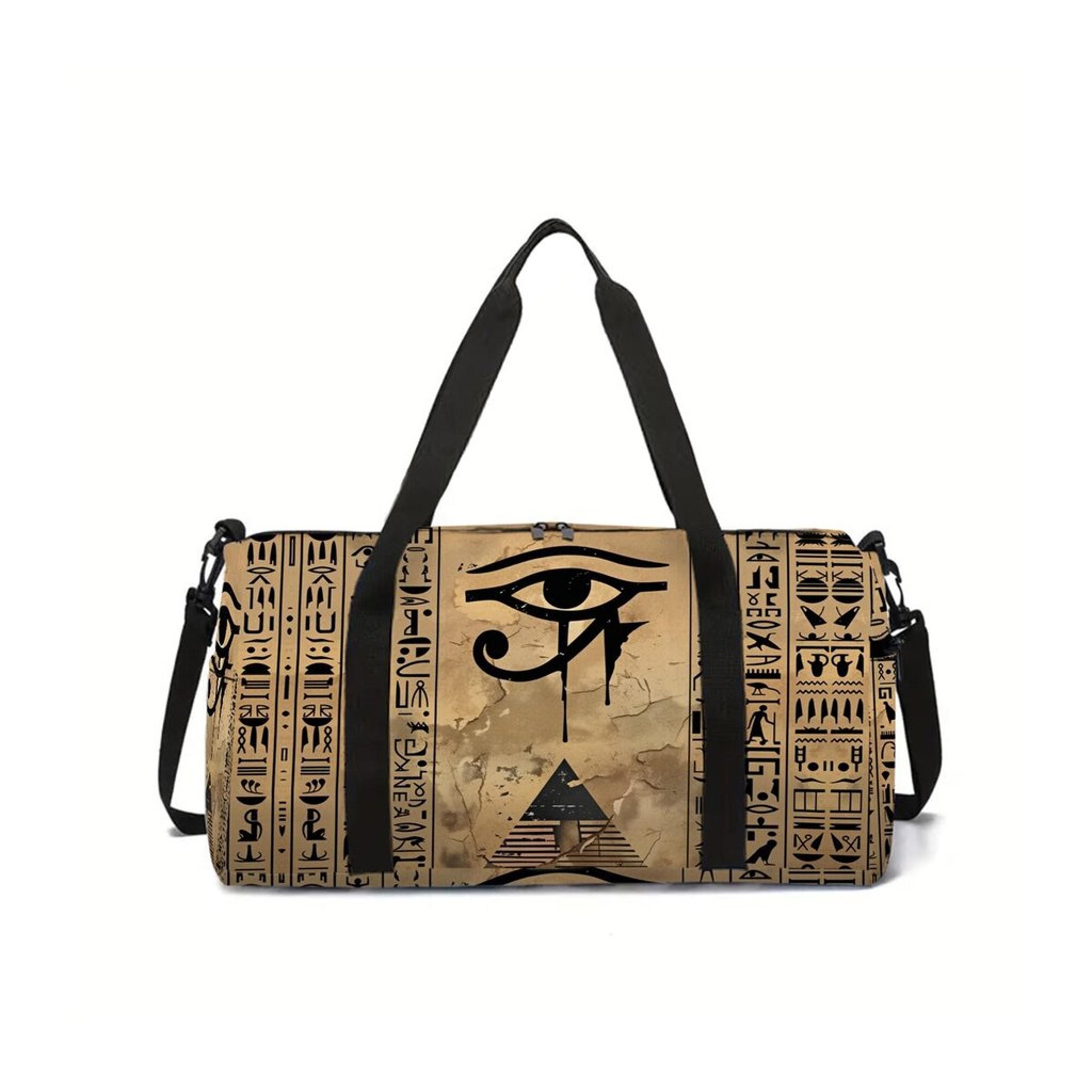 egyptian hieroglyphs school travel bag large capacity cartoon backpack for boys girls