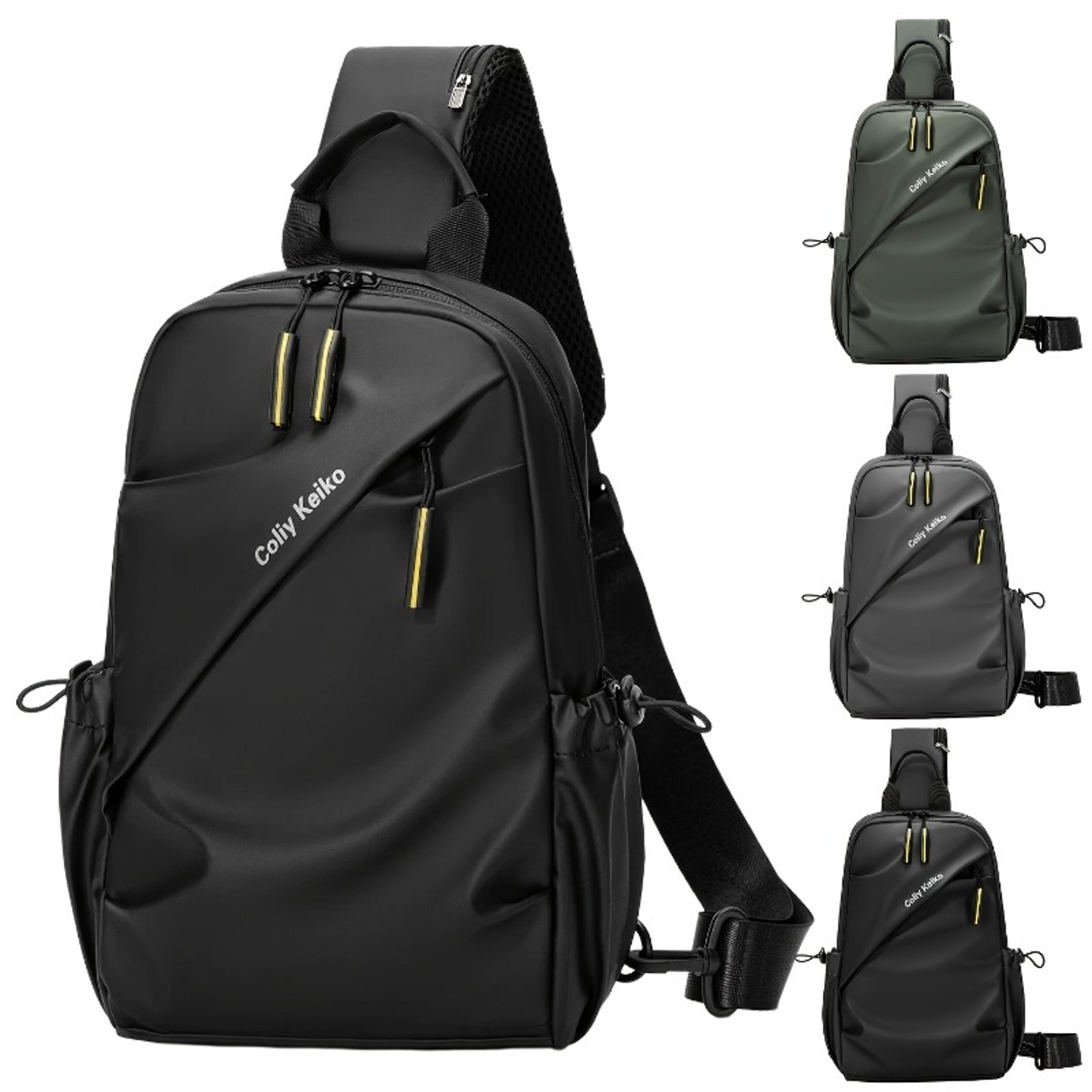 minimalist waterproof chest bag for men crossbody shoulder bag for travel and commuting