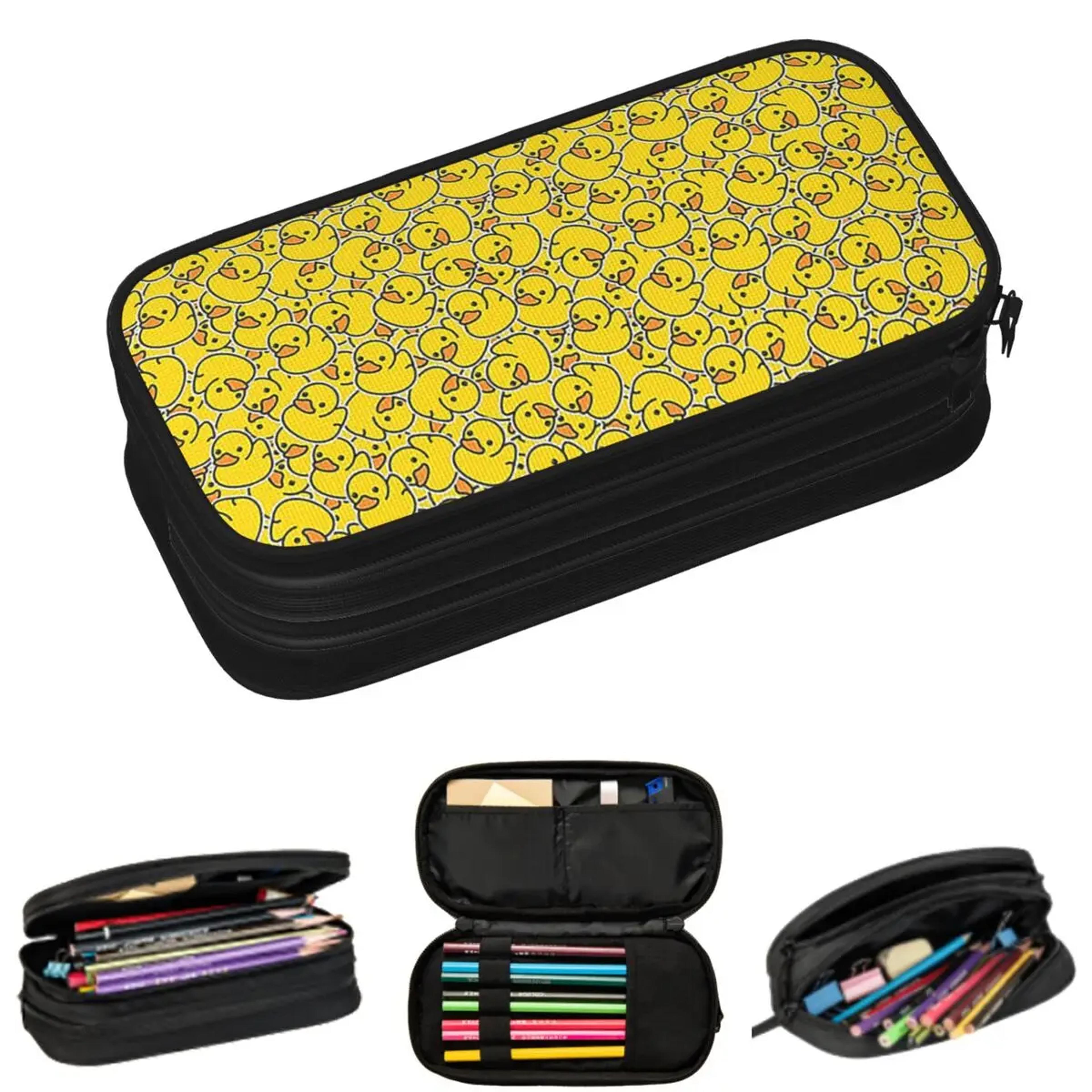 yellow rubber duck pencil case large capacity pencil pouch for students