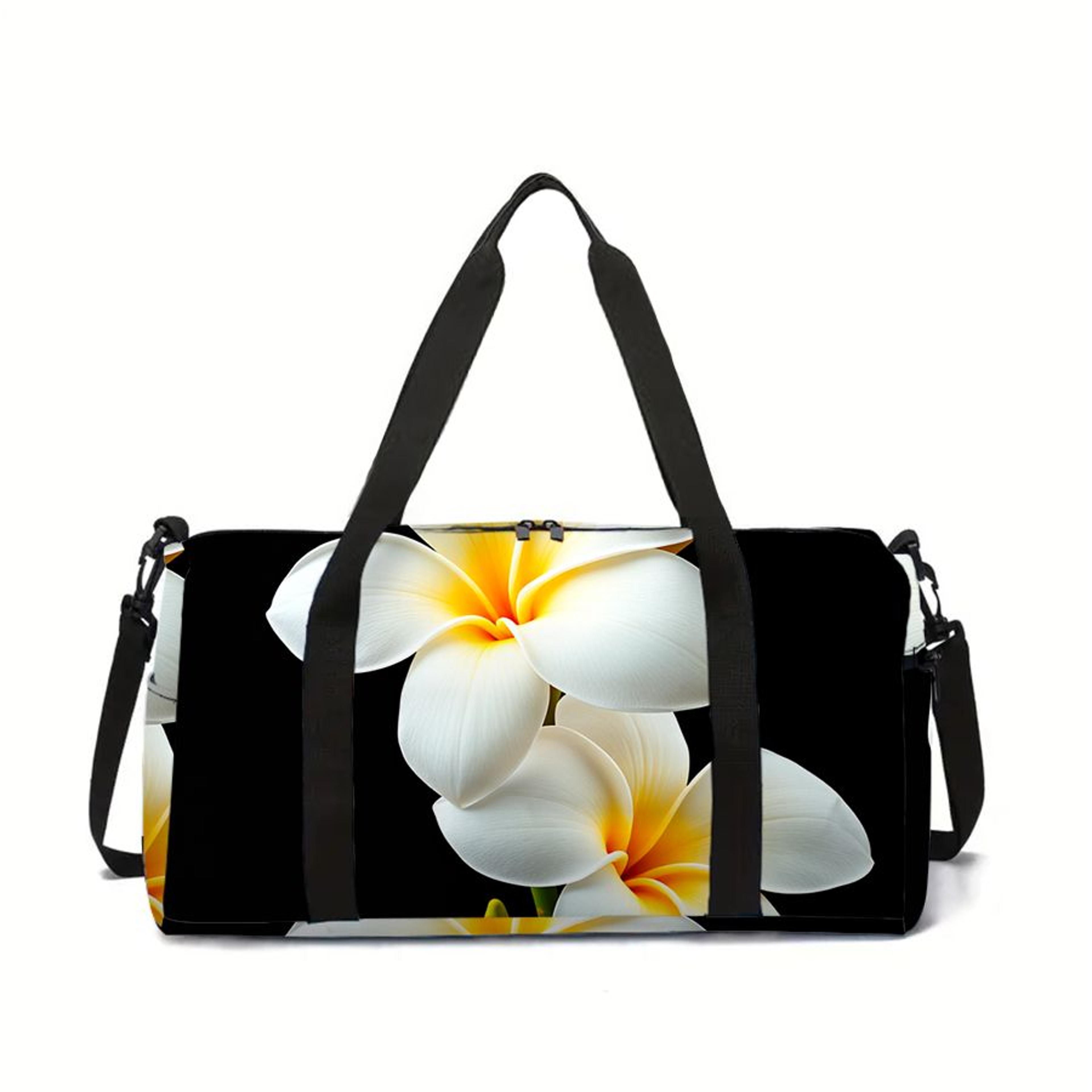 flower print kids travel duffel bag large capacity cartoon luggage bag for girls boys