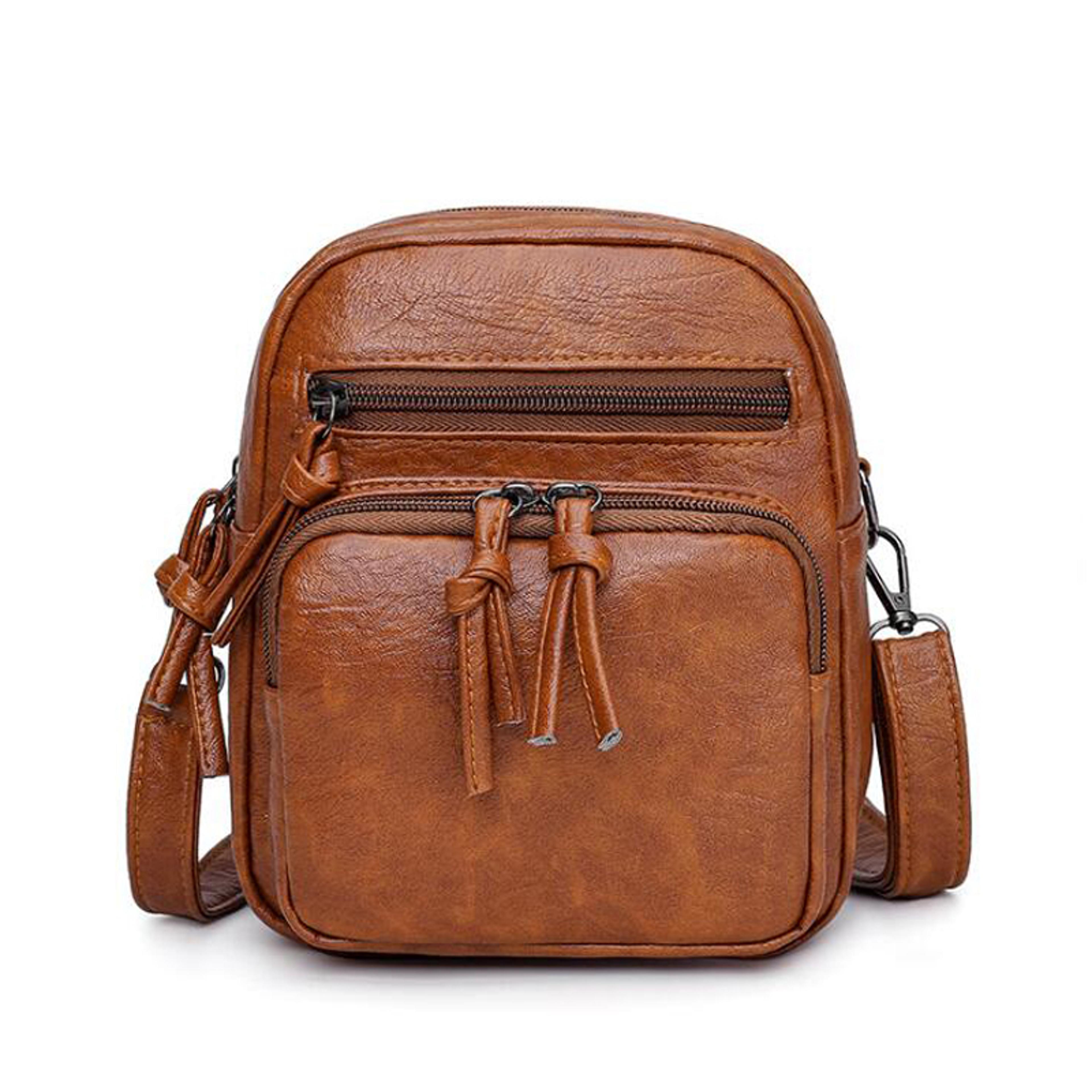 vintage casual crossbody bag for women soft pu leather shoulder purse