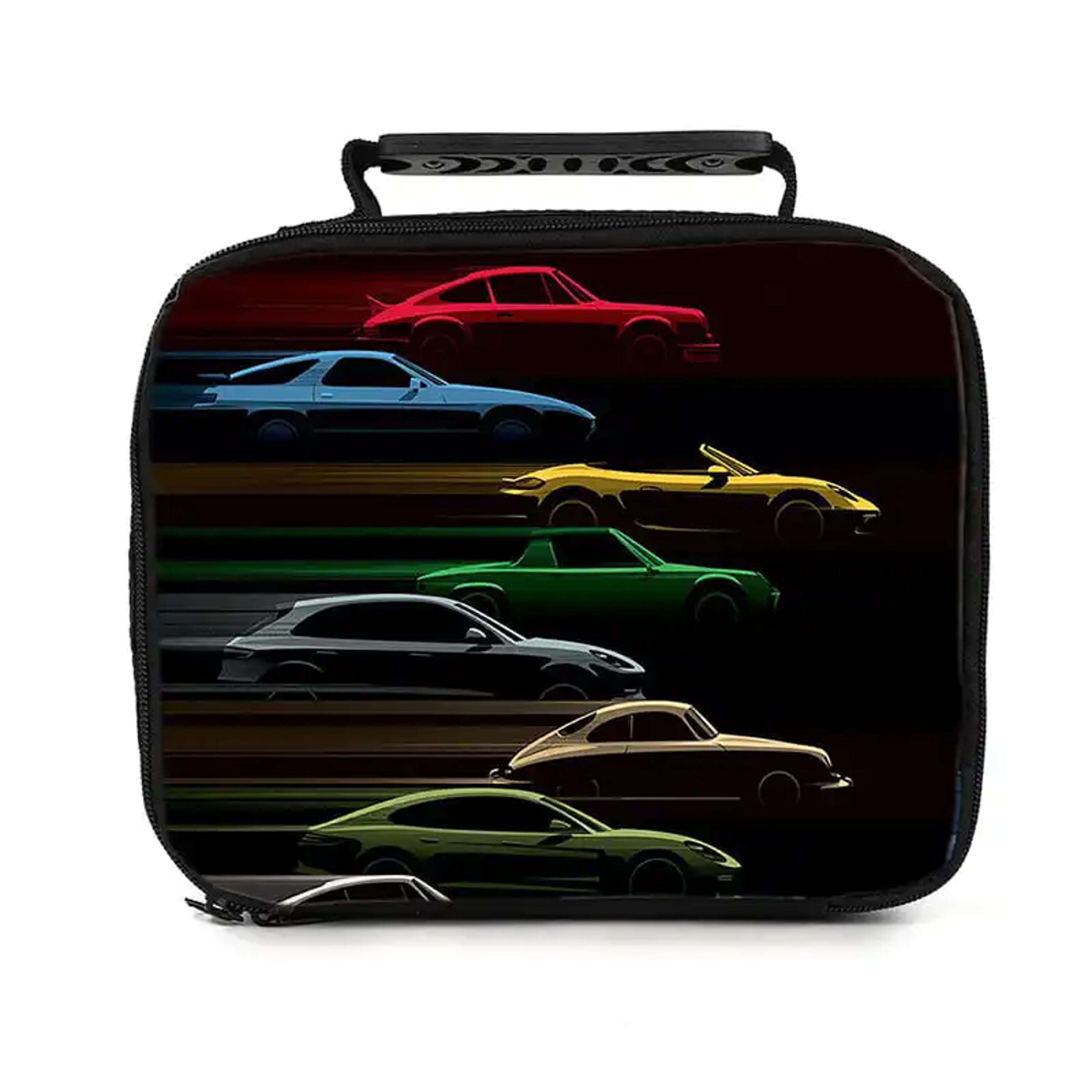 car cartoon kids insulated lunch bag thermal school lunch box for boys girls