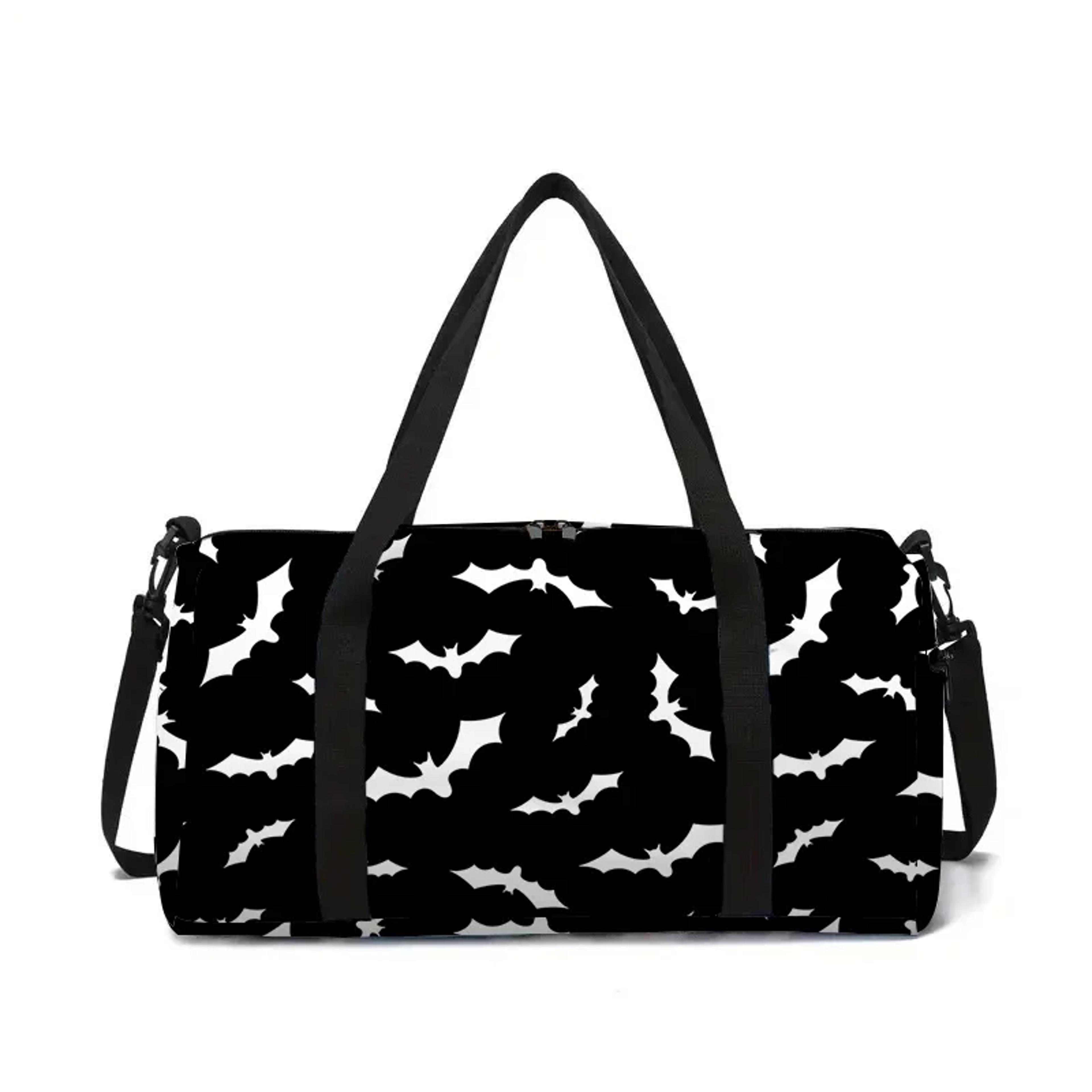 white bat cartoon kids travel bag large capacity travel duffel for boys and girls