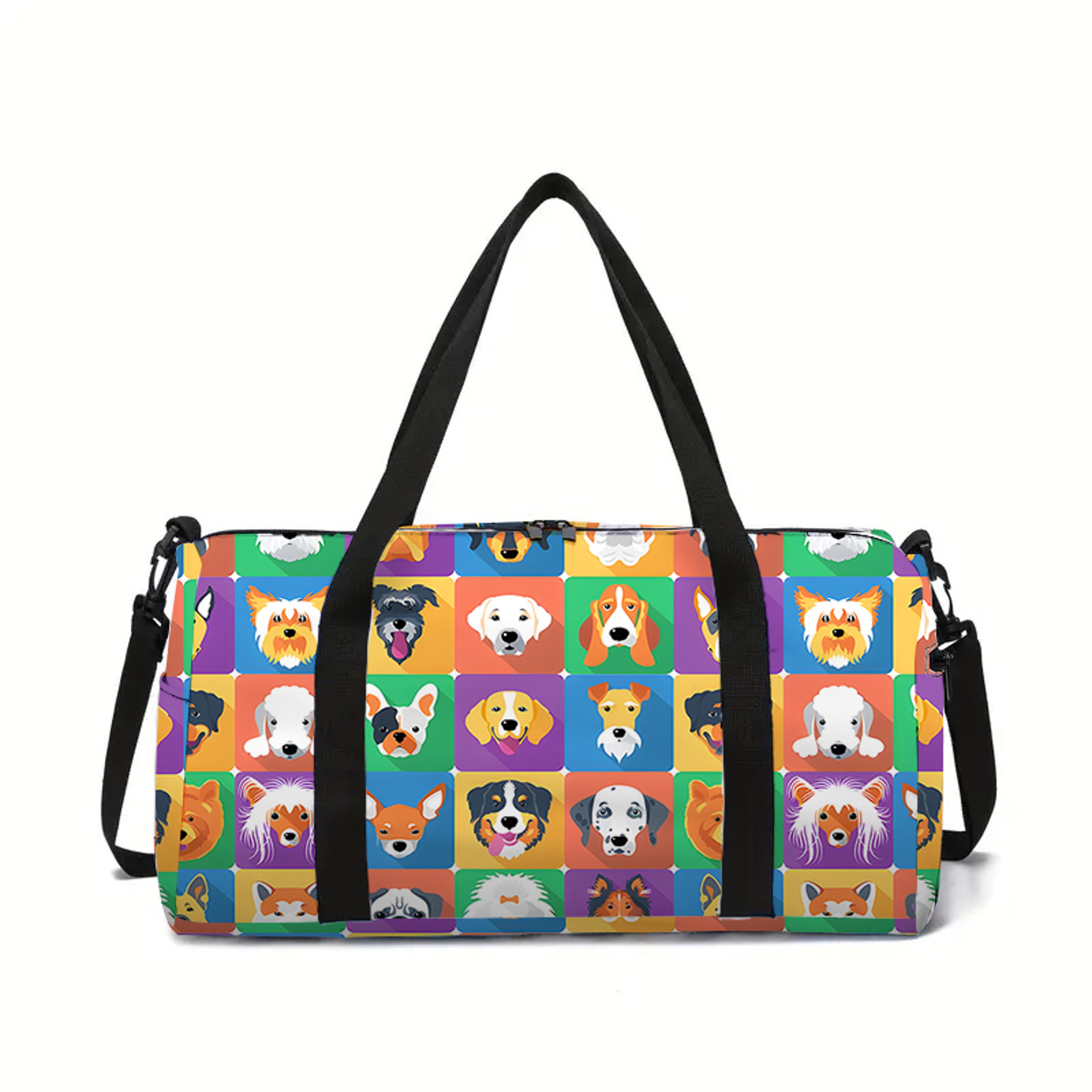 puppy cartoon kids travel duffel bag large capacity travel bag for boys and girls