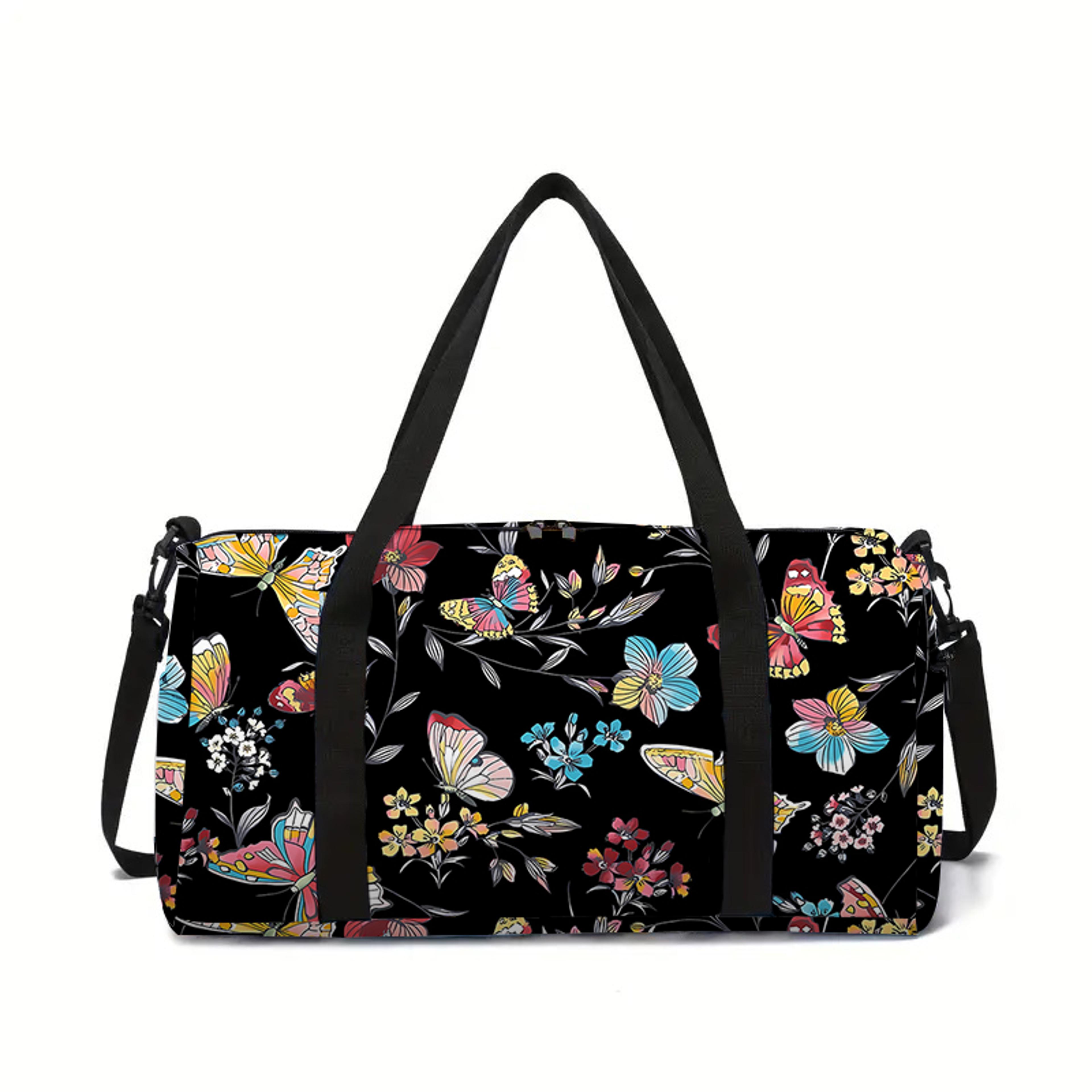 beautiful butterfly kids travel bag large capacity cartoon duffel bag for children
