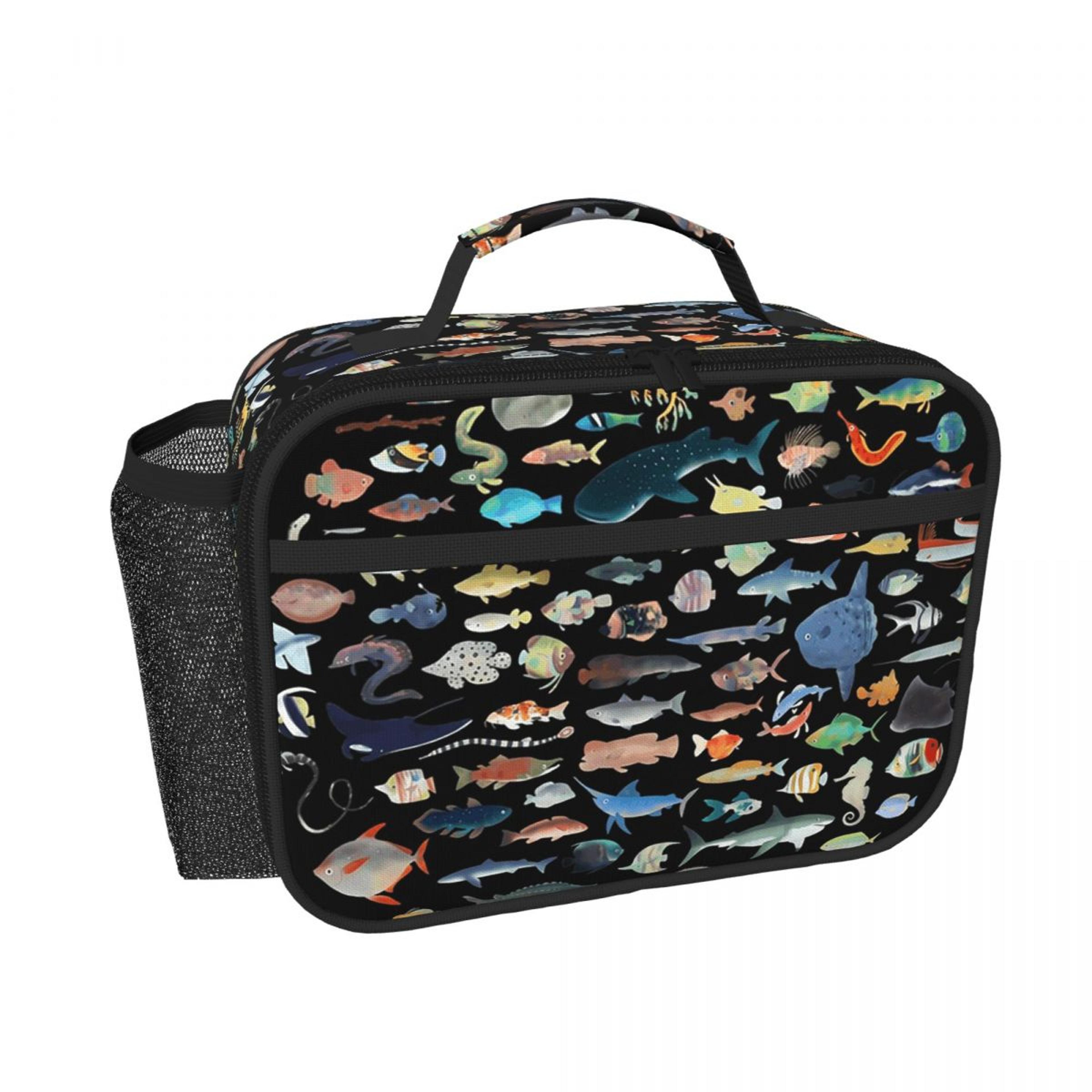 ocean fish scuba diving insulated lunch bag portable thermal food tote for women kids