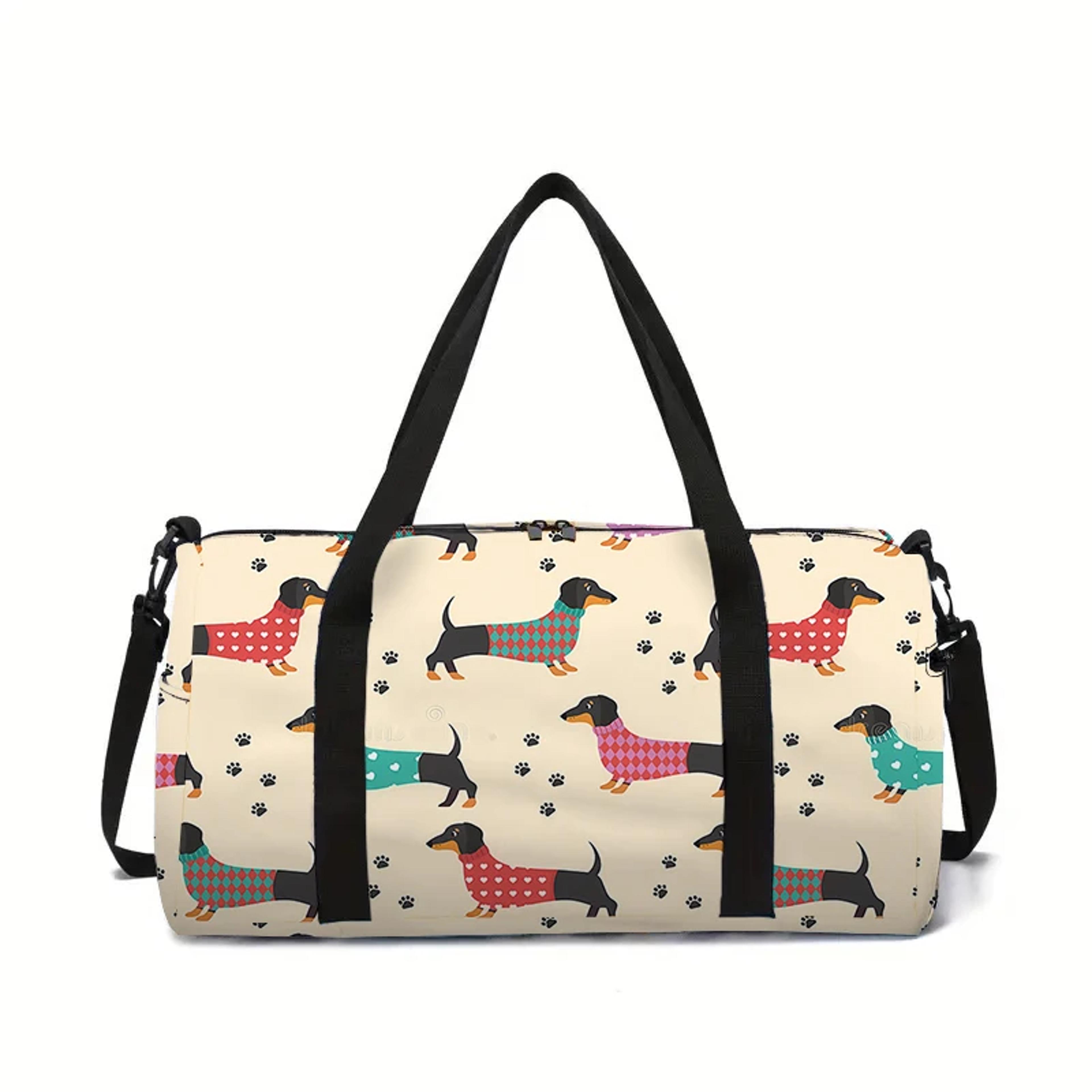 cartoon dog kids travel duffel bag large capacity luggage handbag gift