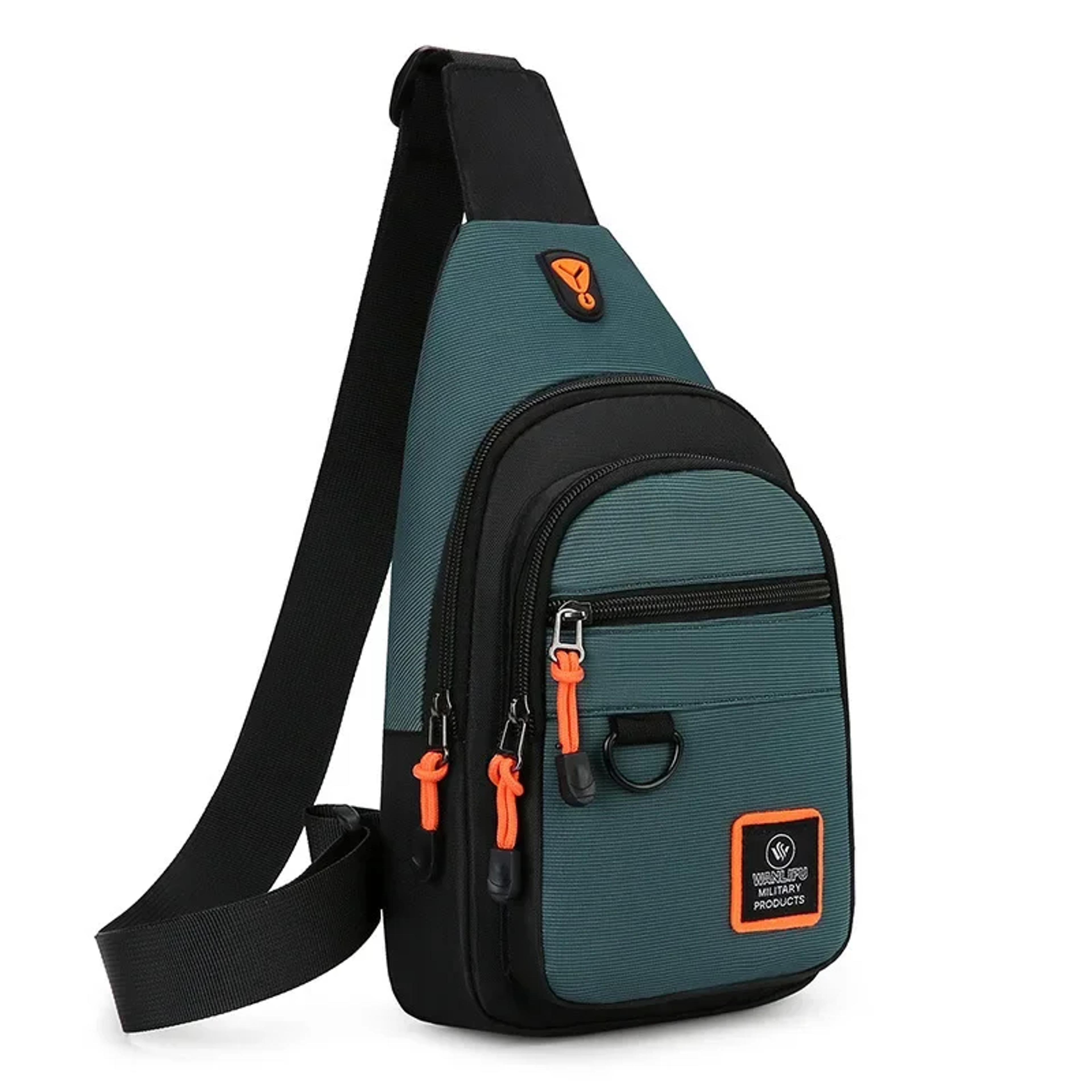mens lightweight oxford chest bag stylish crossbody waist pack