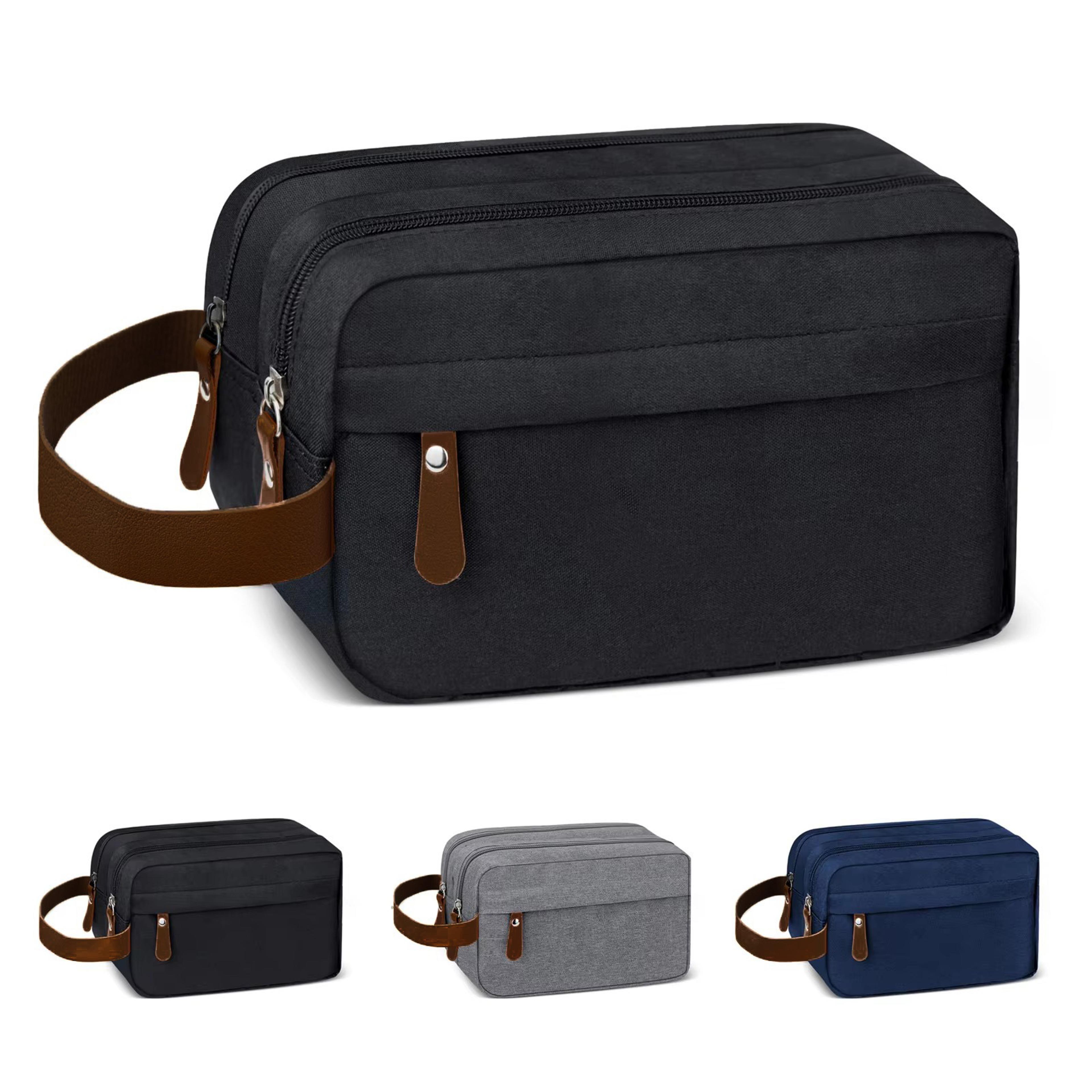 waterproof toiletry bag for men travel shaving organizer with handle