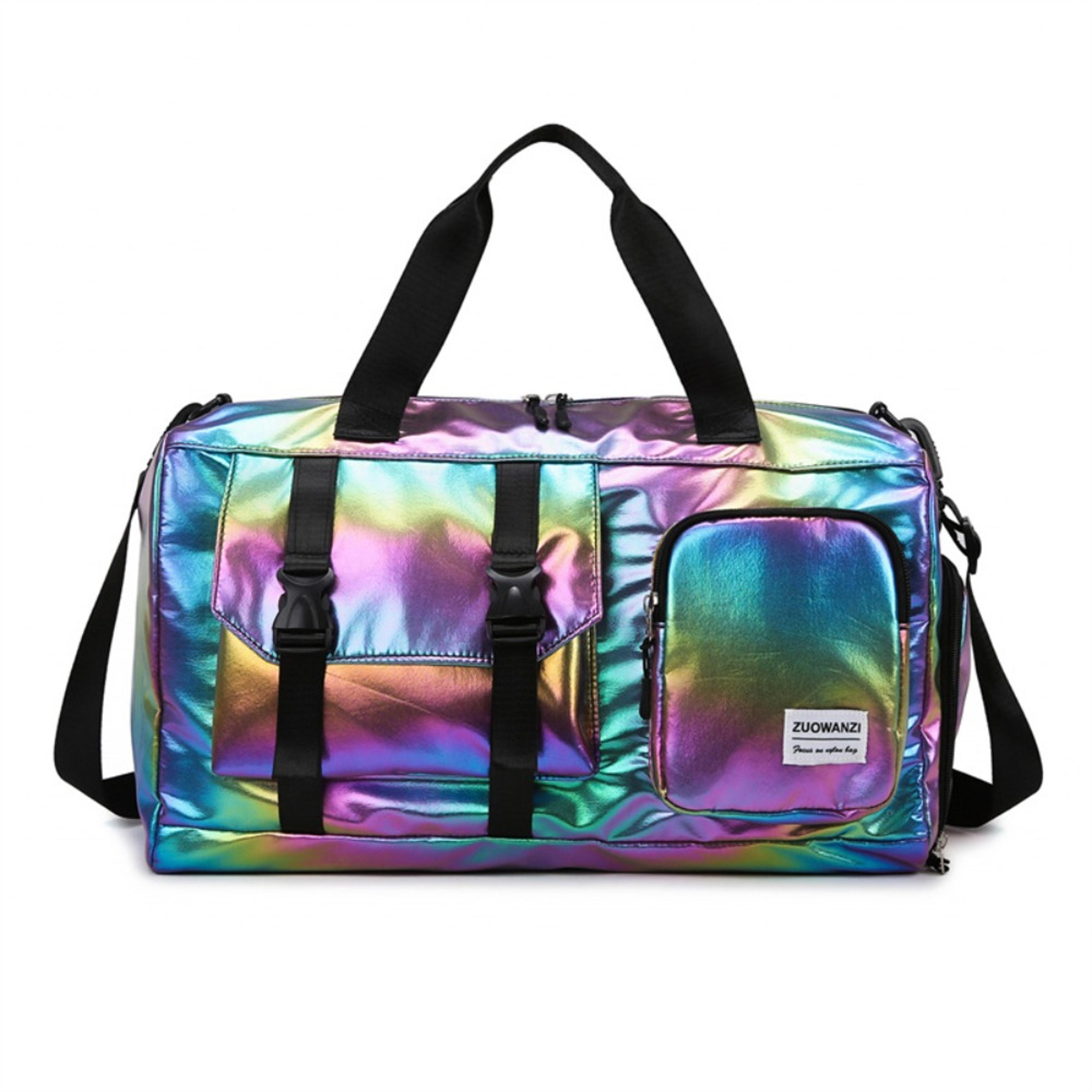 pearl glossy waterproof gym bag large capacity travel fitness handbag