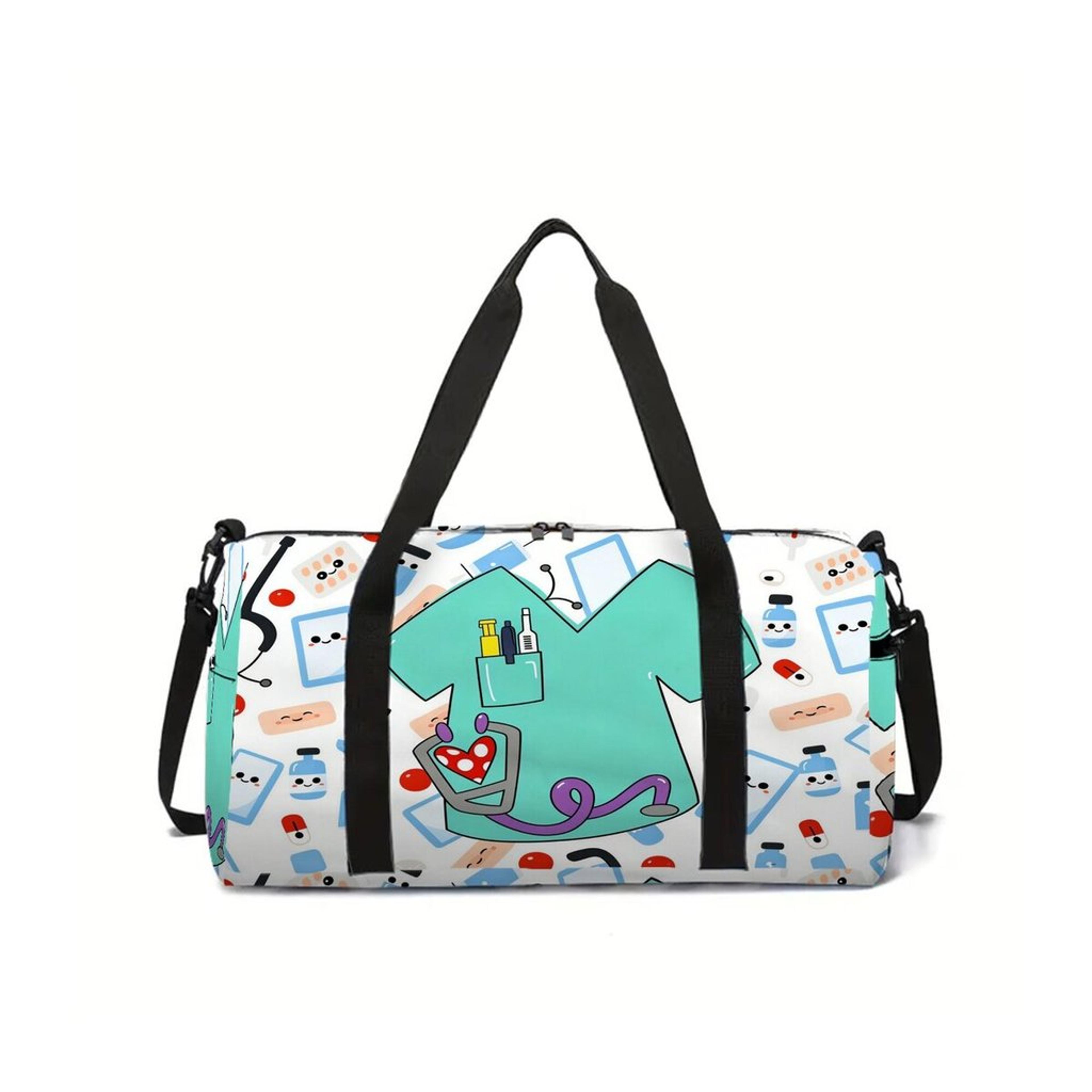 medical graffiti cartoon backpack large capacity school travel bag for boys girls