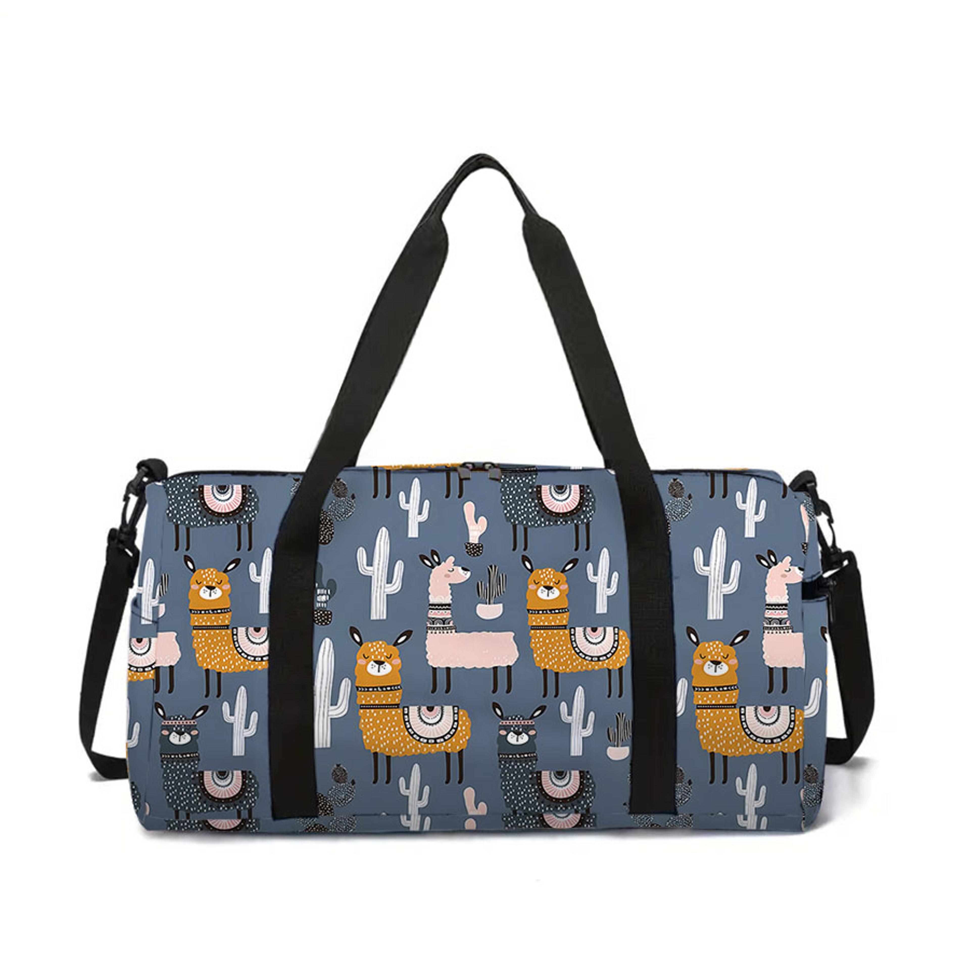 sheep pattern kids travel duffel bag large capacity cartoon luggage bag