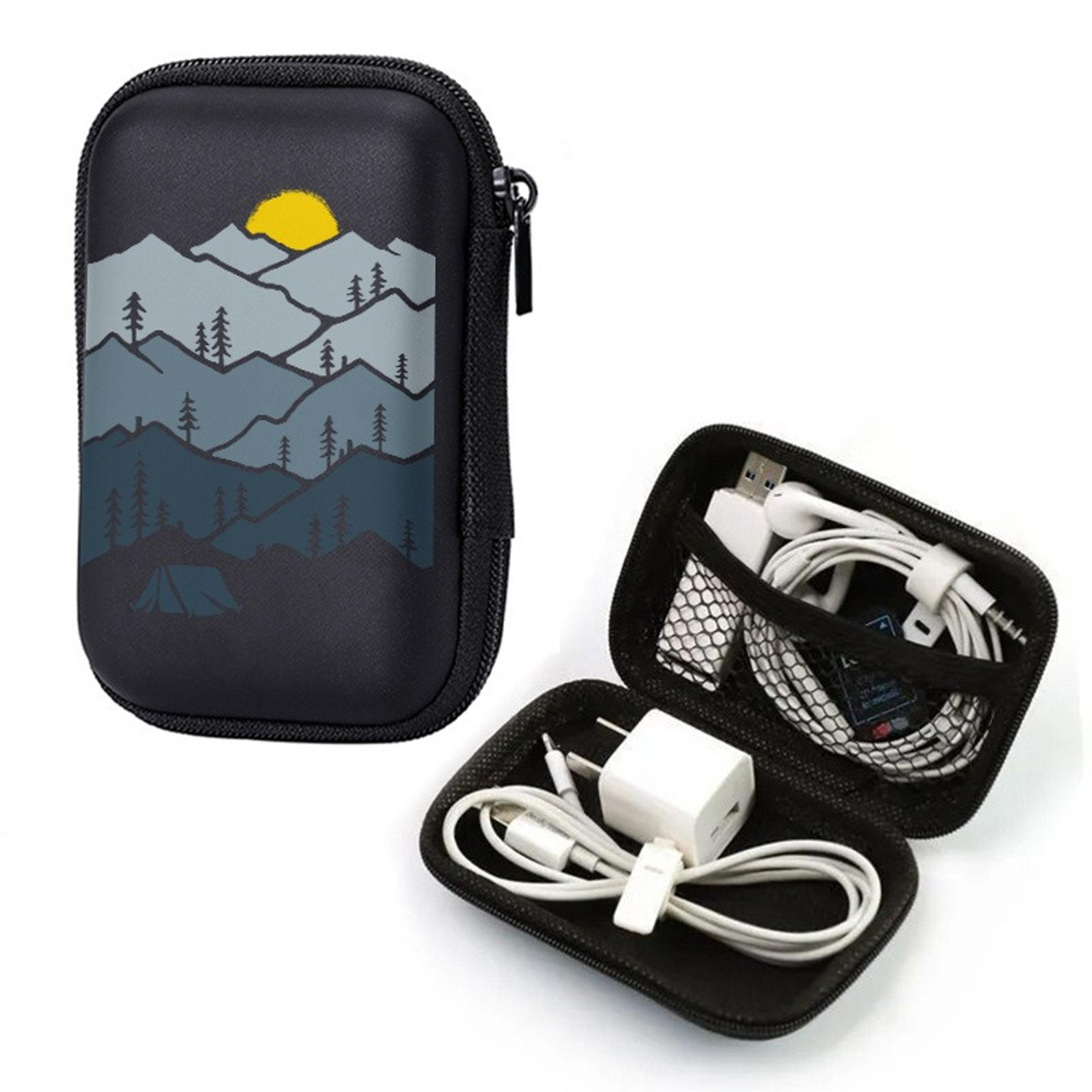 mountain sunset shockproof electronics organizer case portable travel cable storage bag