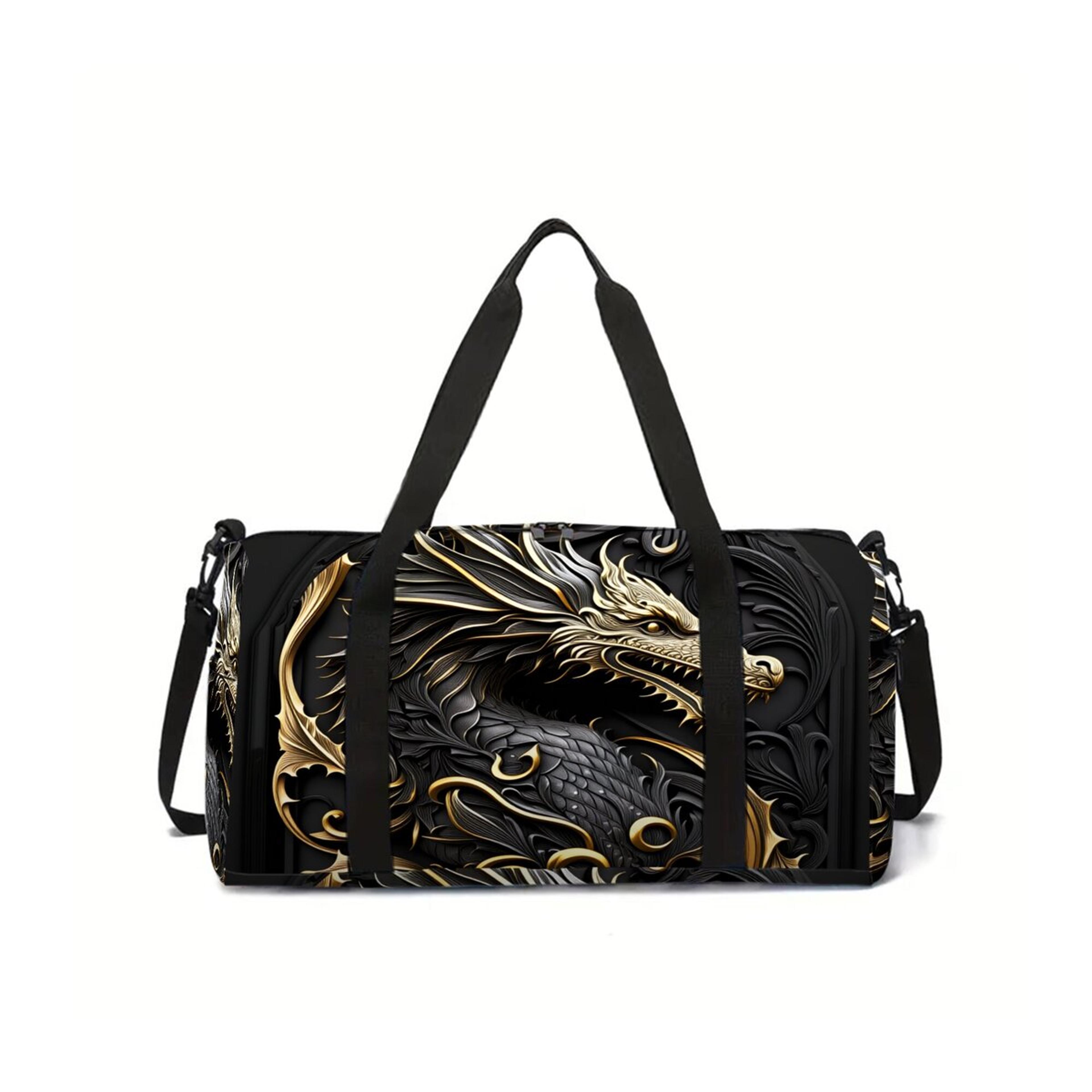 metal dragon pattern cartoon backpack large capacity school travel bag for boys girls