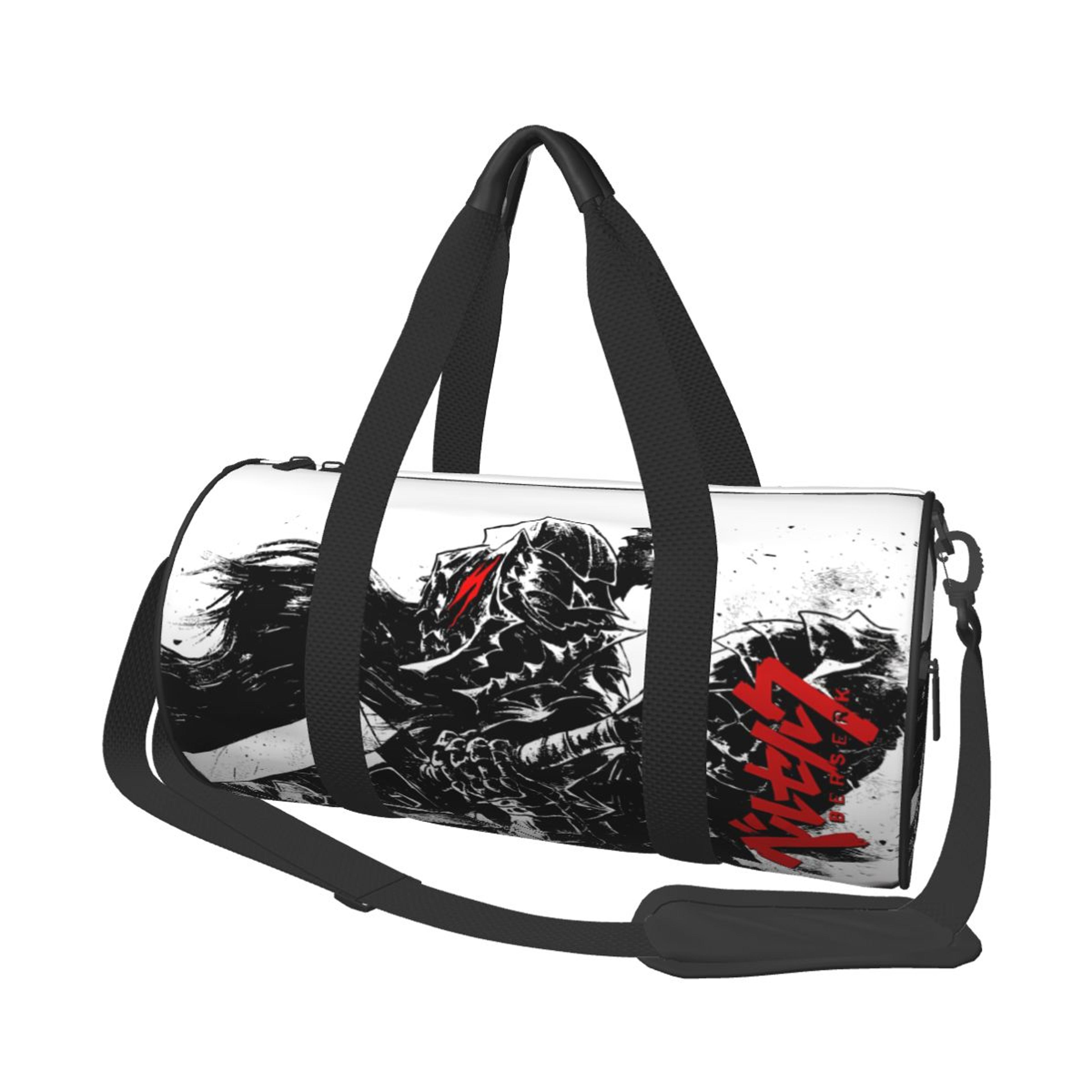 japanese manga printed gym bag large capacity sports training weekend handbag