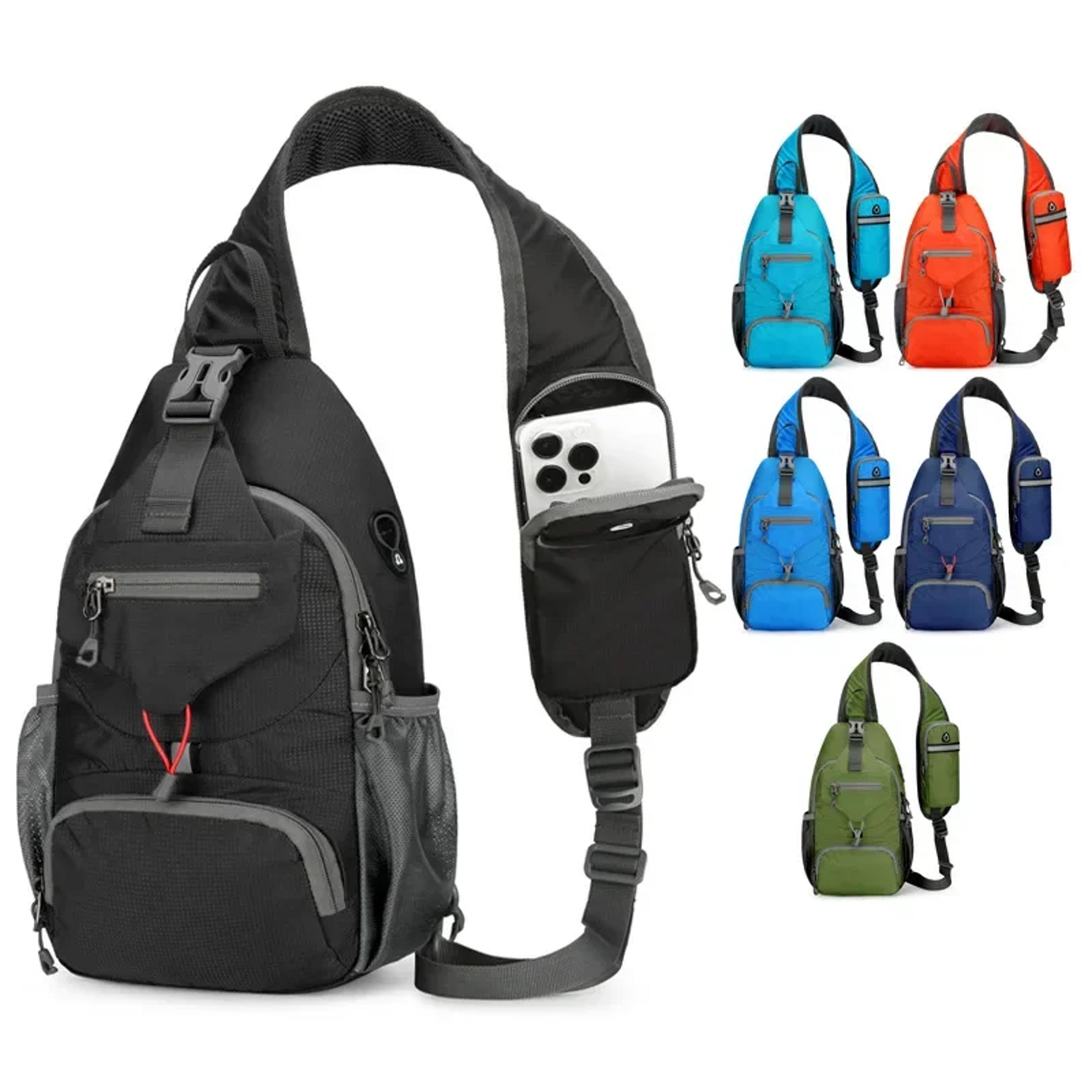 anti theft waterproof sling backpack crossbody chest bag for travel cycling and outdoor adventures