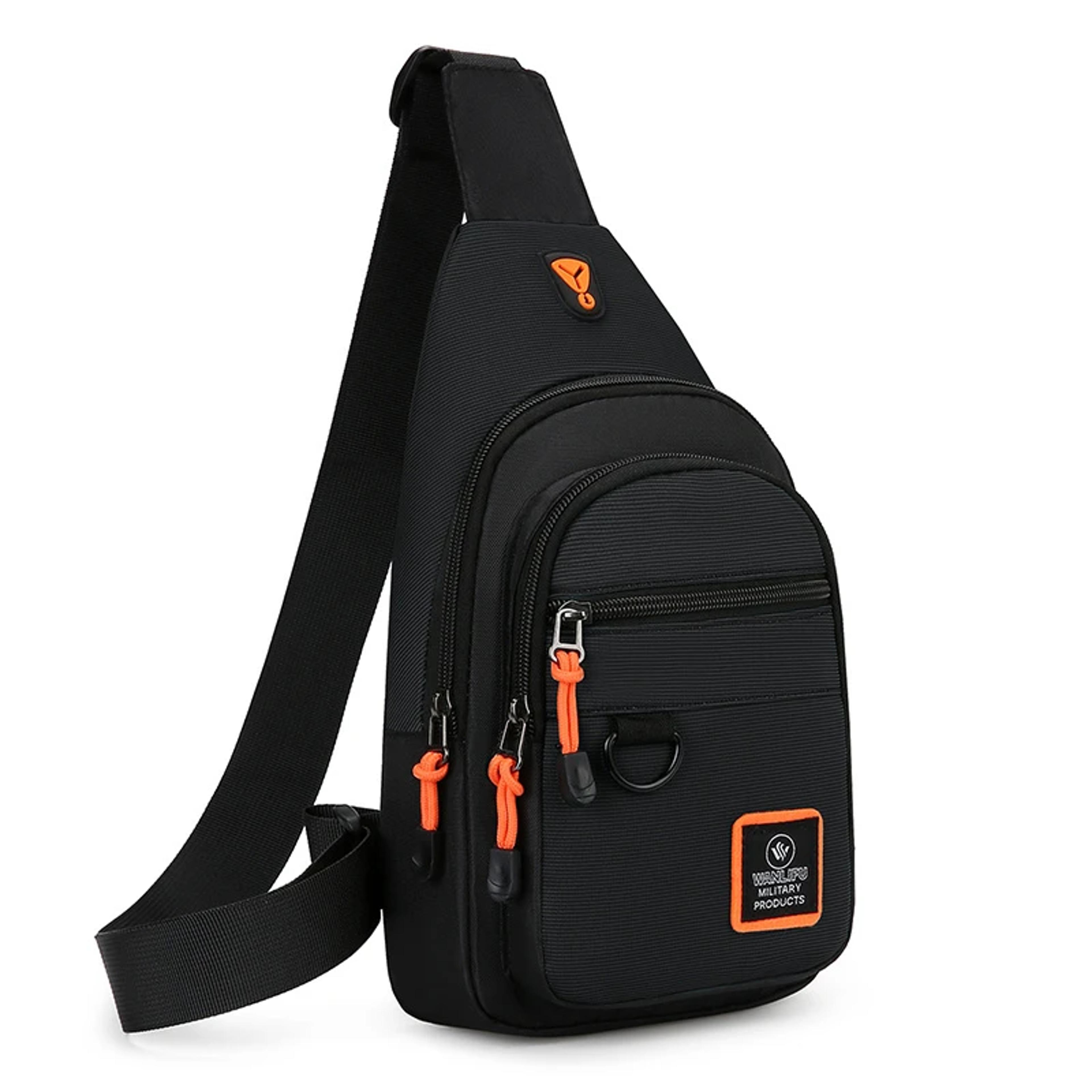 mens lightweight oxford chest bag crossbody shoulder bag for travel and daily use