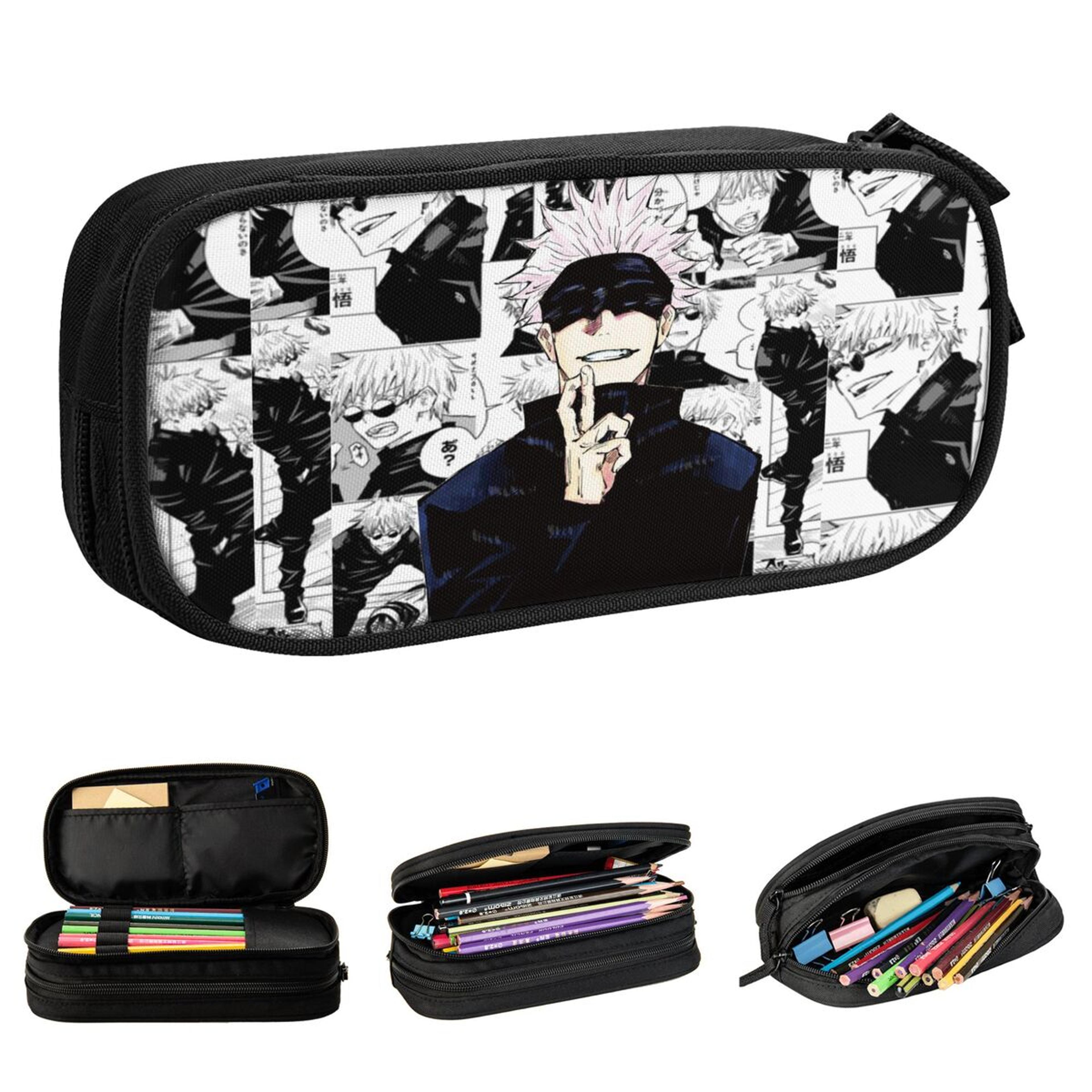 gojo satoru anime pencil case manga design school pen box for students