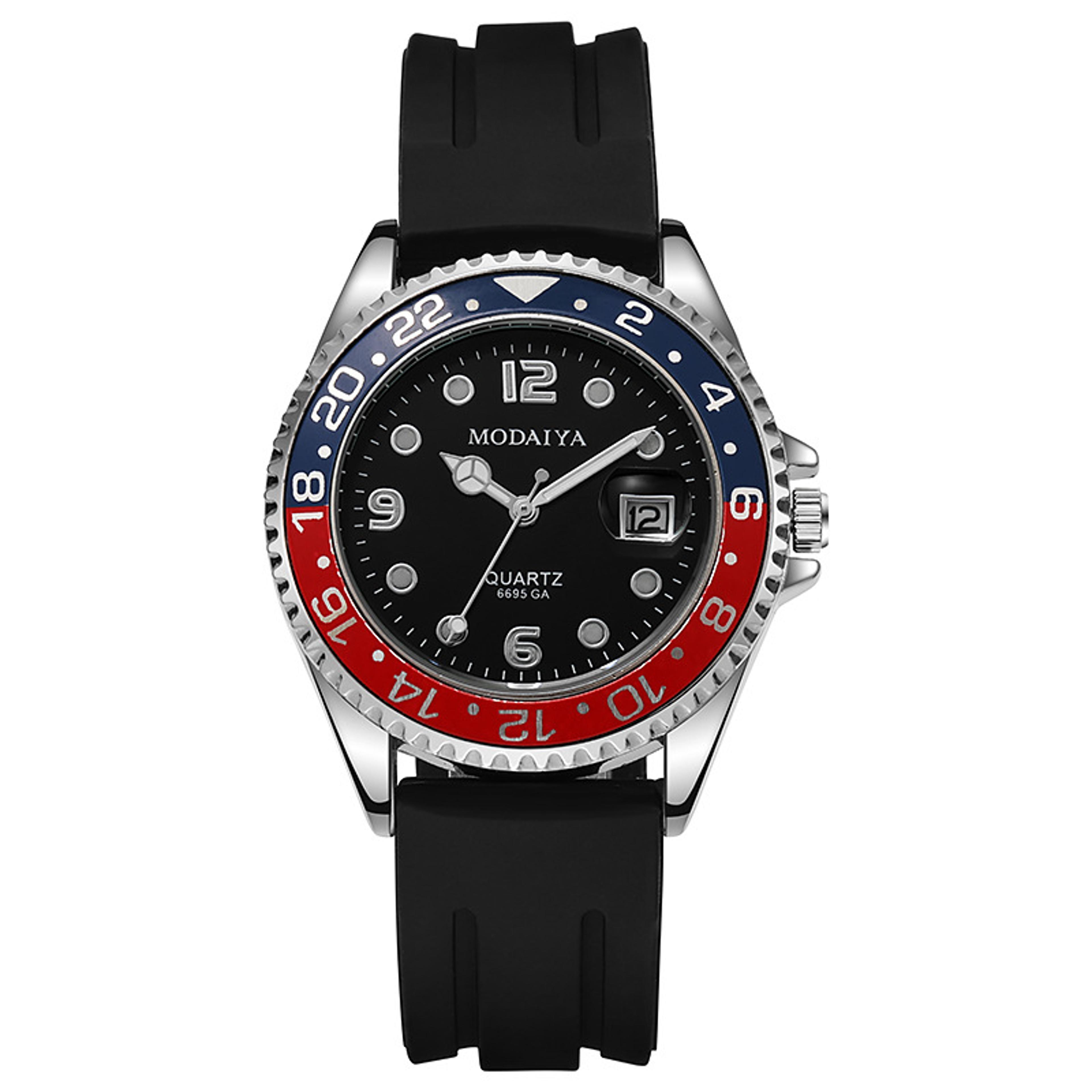 luxury mens stainless steel quartz watch with date display for business and sport style