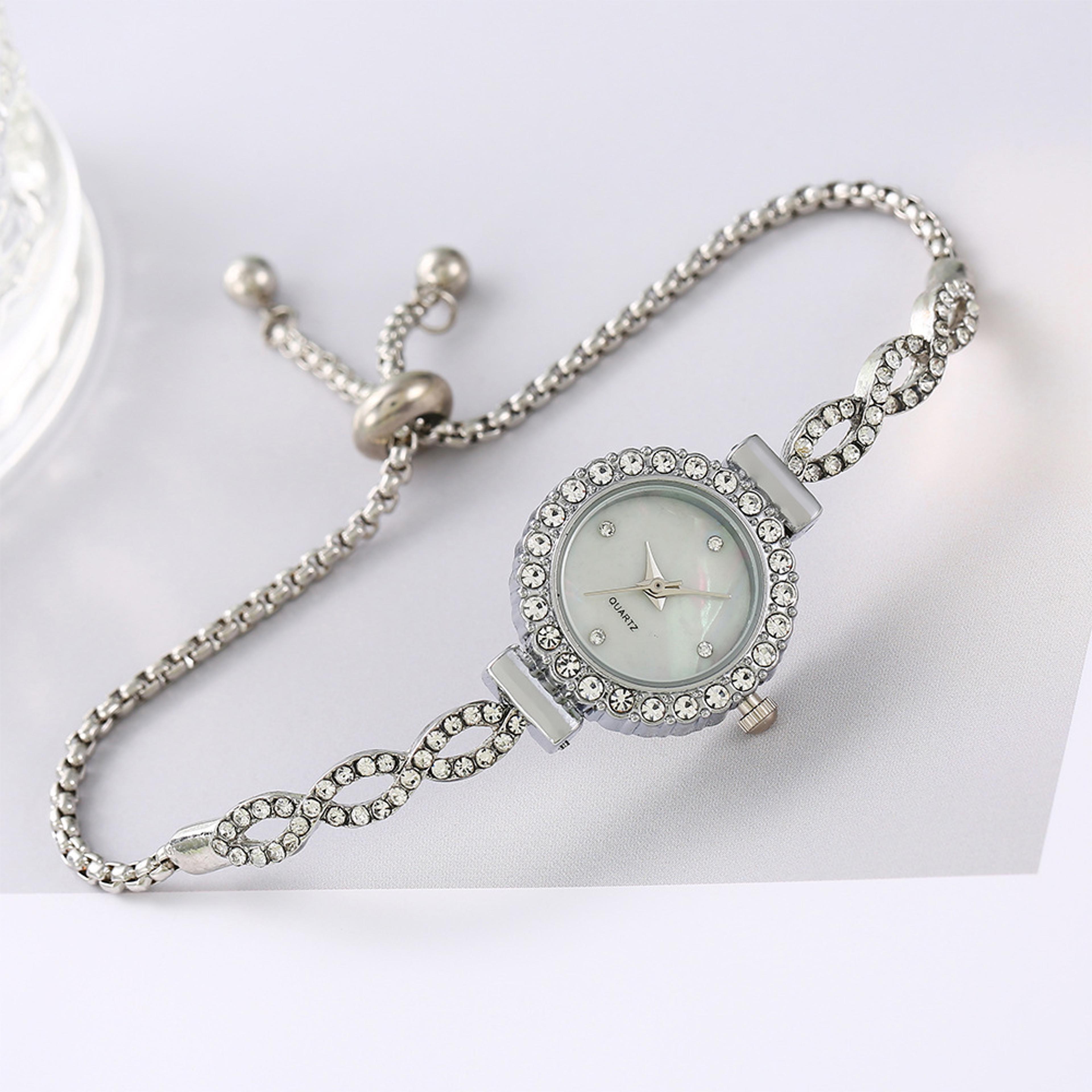 luxury womens quartz watch elegant small dial bracelet wristwatch