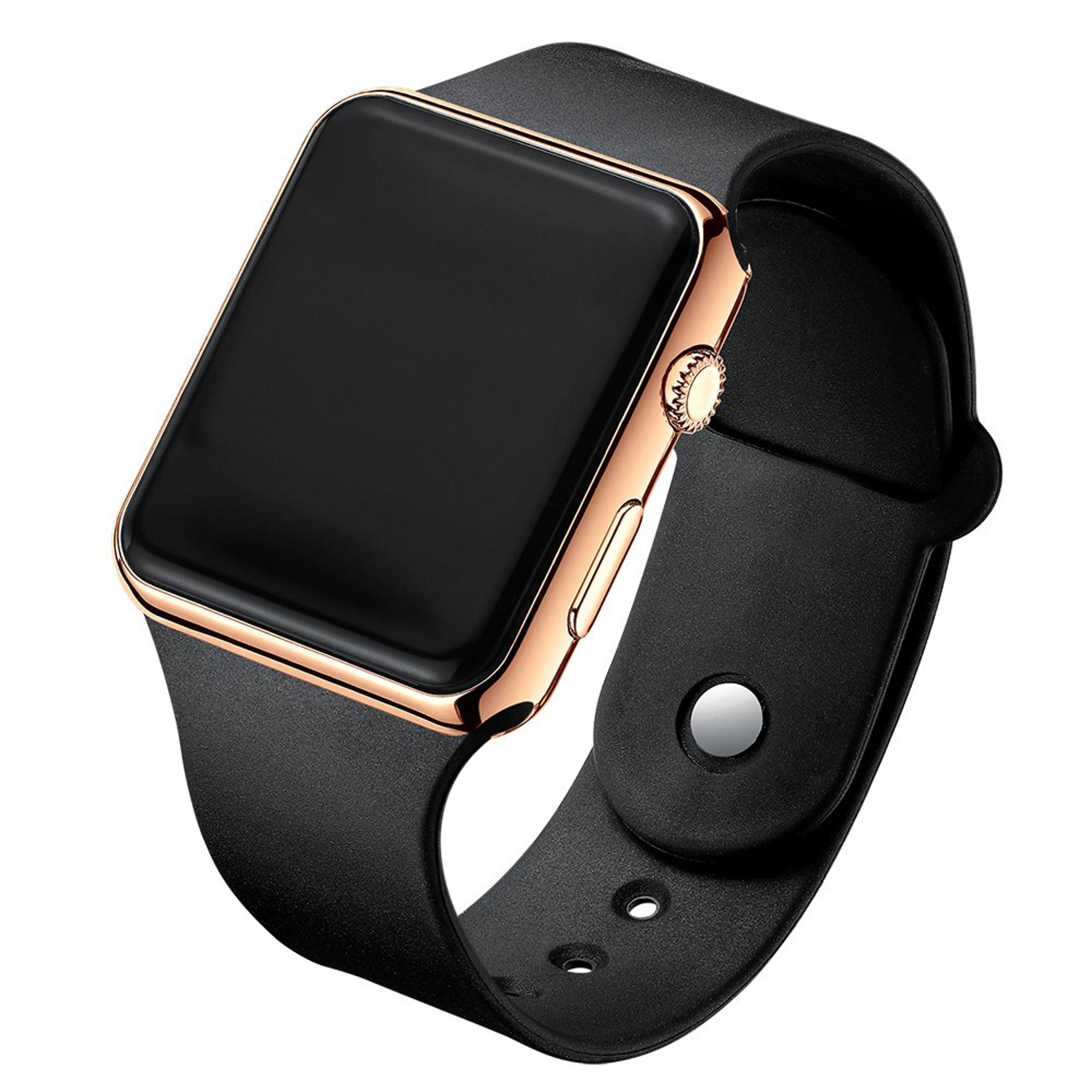 fashion sport digital watch women men square led watches silicone belt