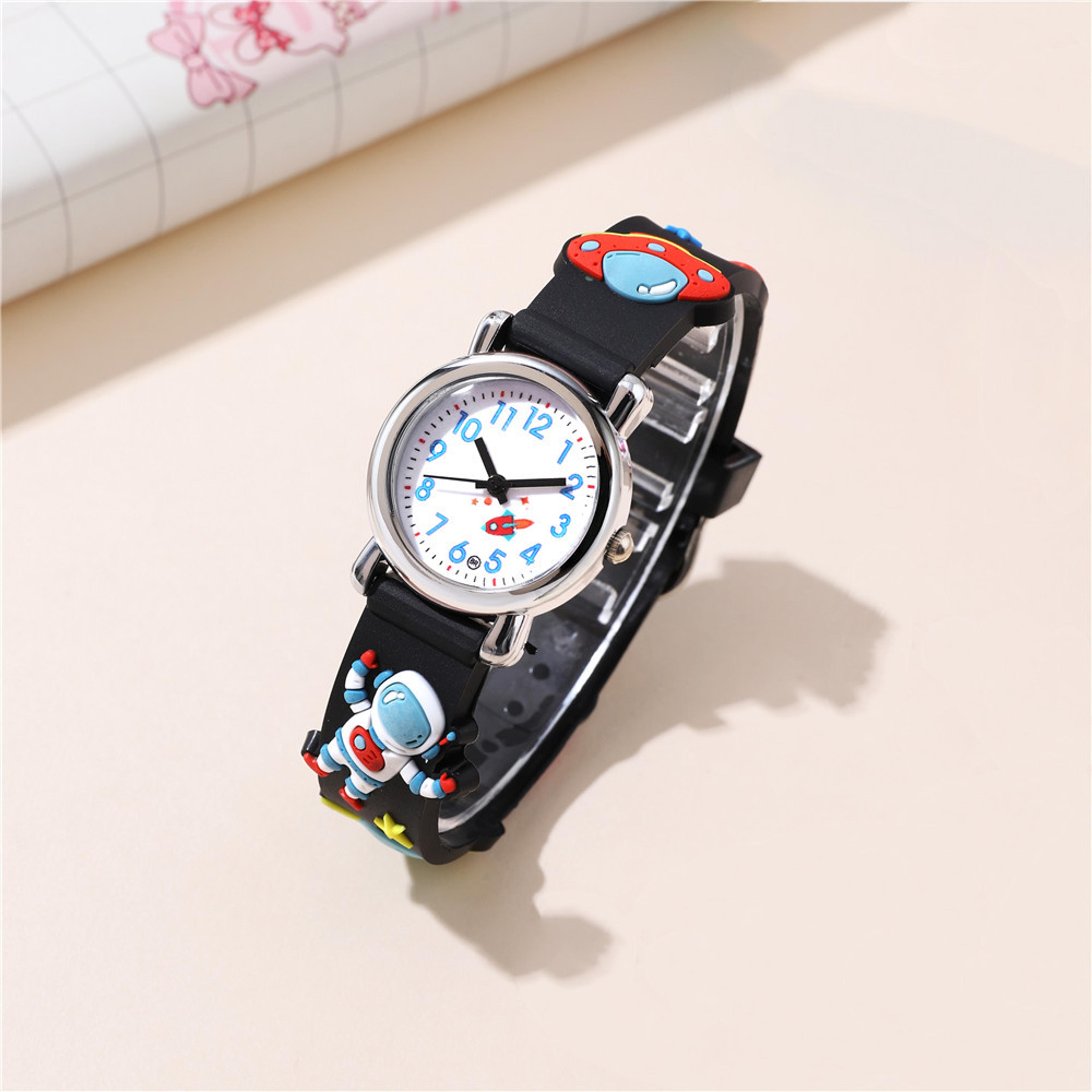 astronaut pattern kids watch colorful cartoon quartz sports wrist watch gift