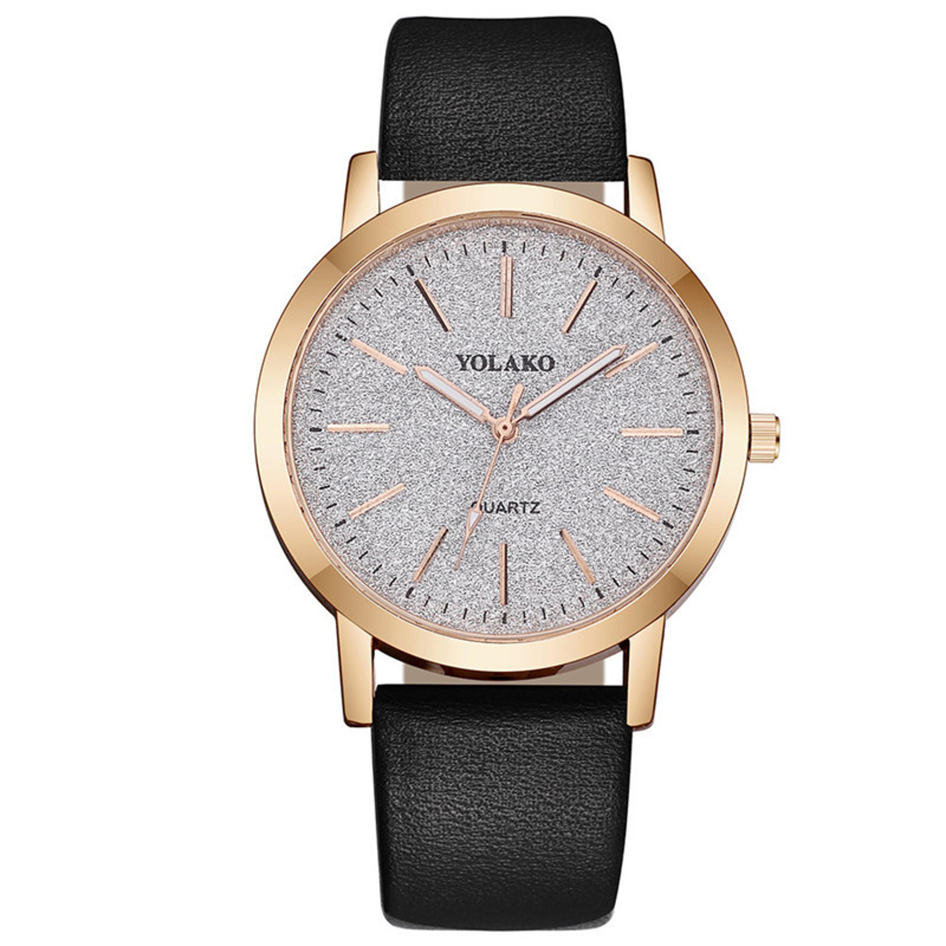 luxury women leather strap analog quartz watch elegant luminous wristwatch