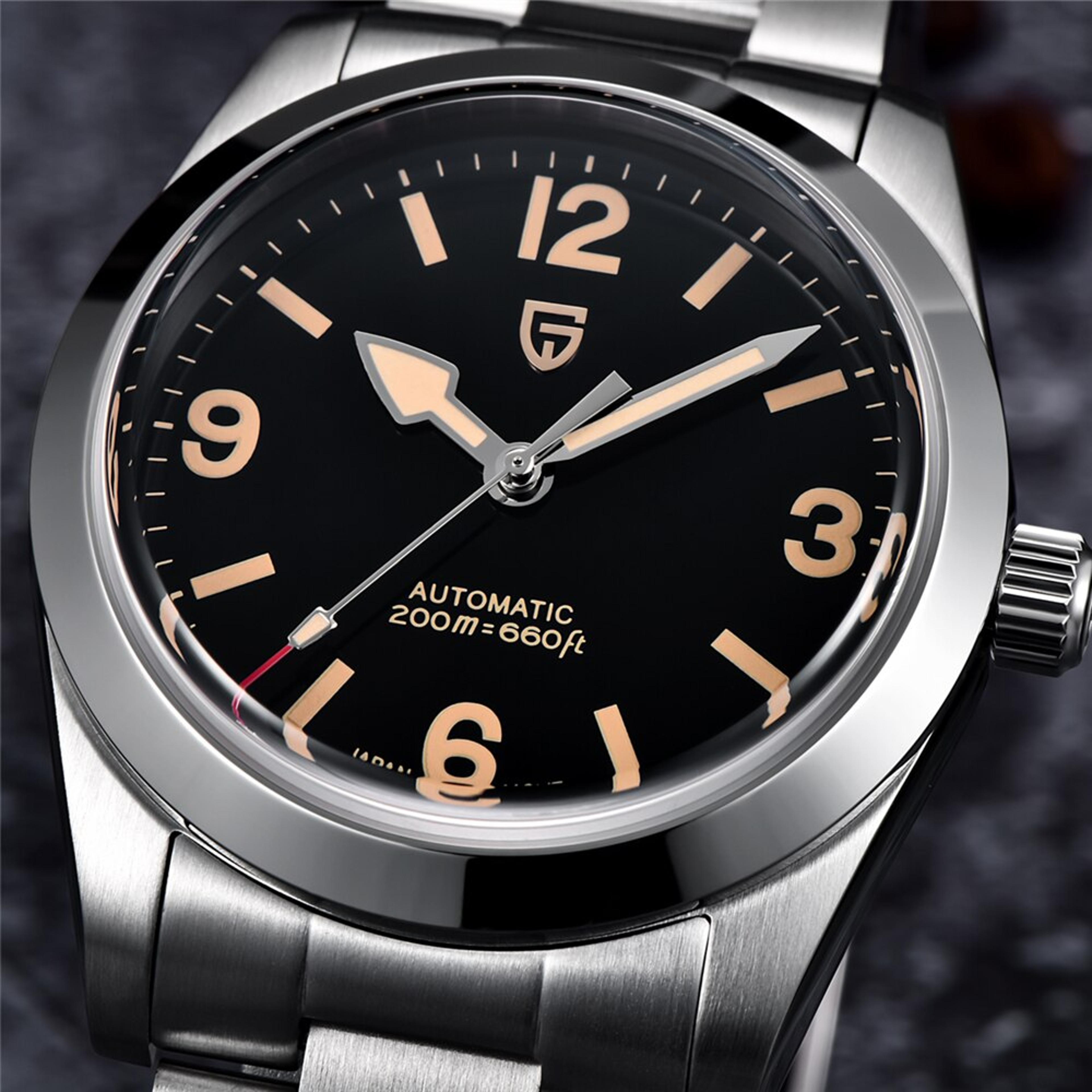 automatic watch sapphire crystal water resistant