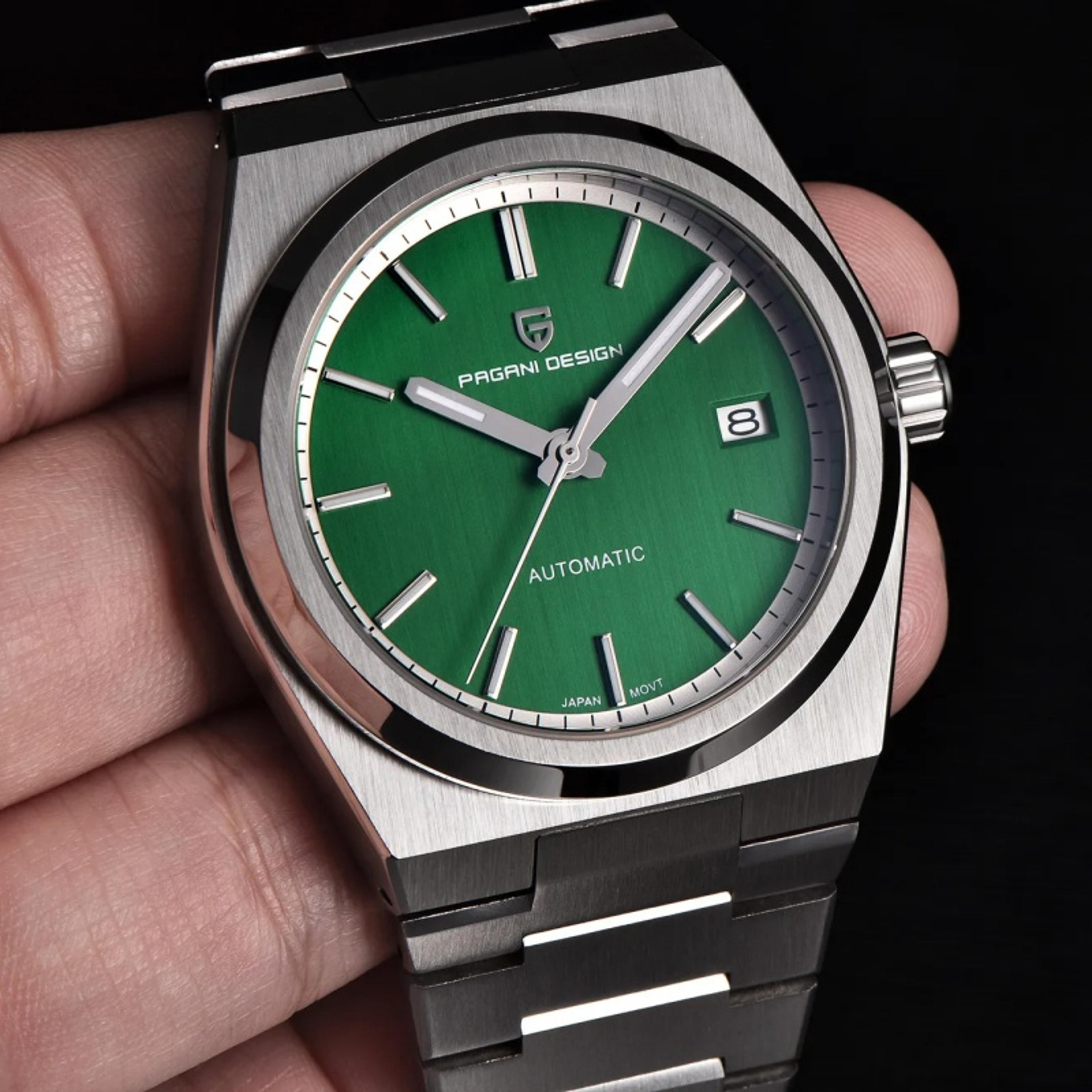 mens automatic mechanical watch waterproof stainless steel