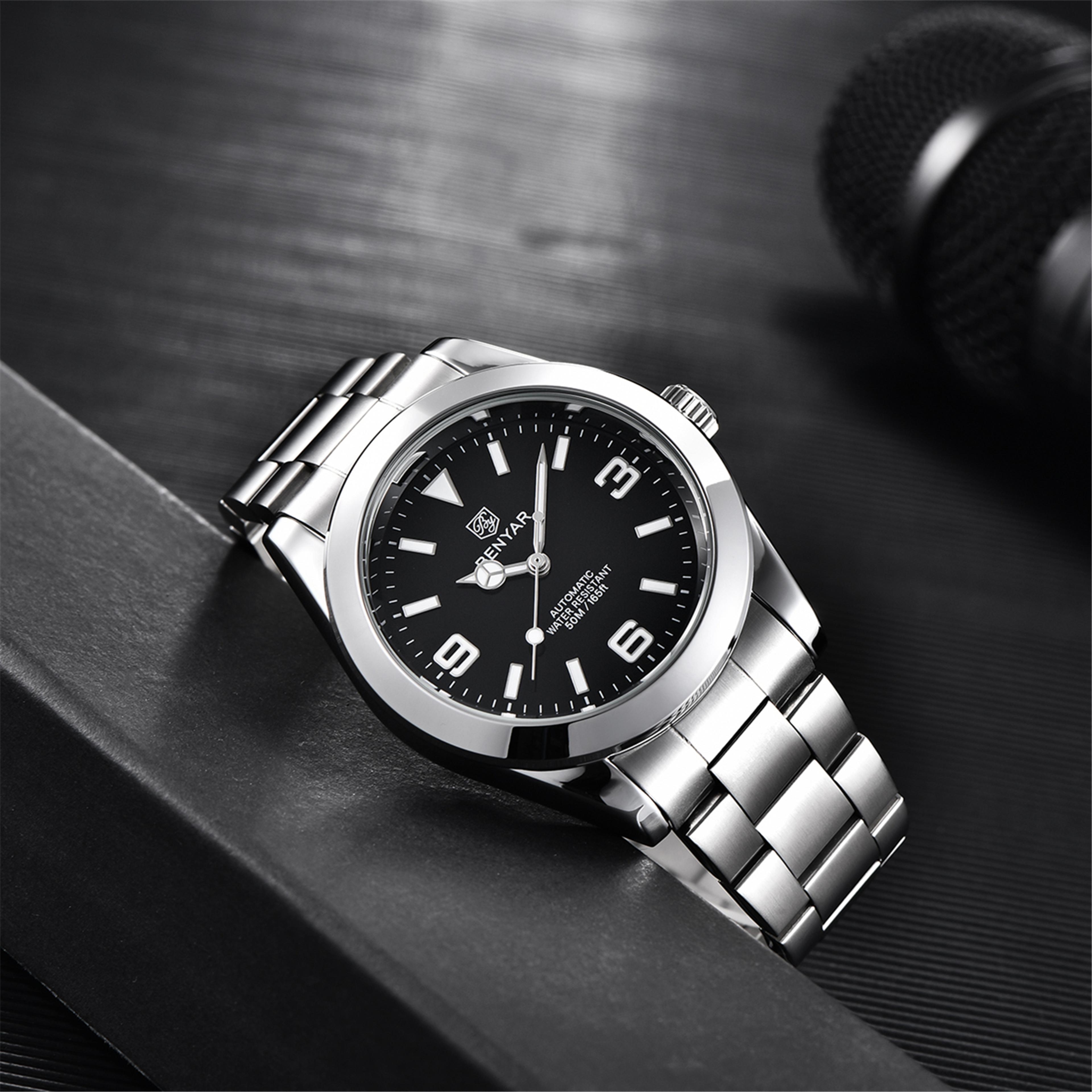 mens automatic mechanical watch luxury business sports waterproof wristwatch