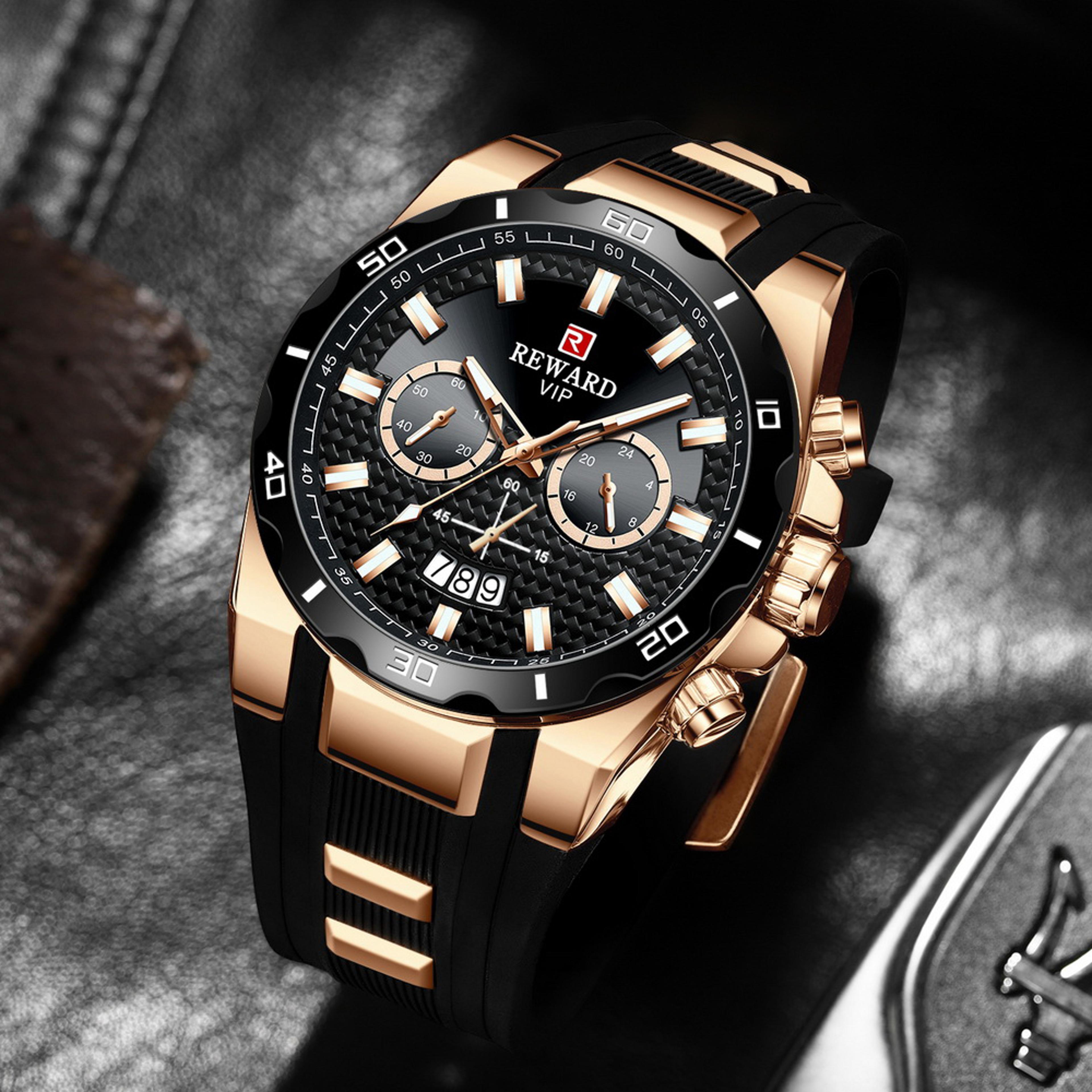 luxury chronograph quartz watch for men big dial military sport waterproof wristwatch
