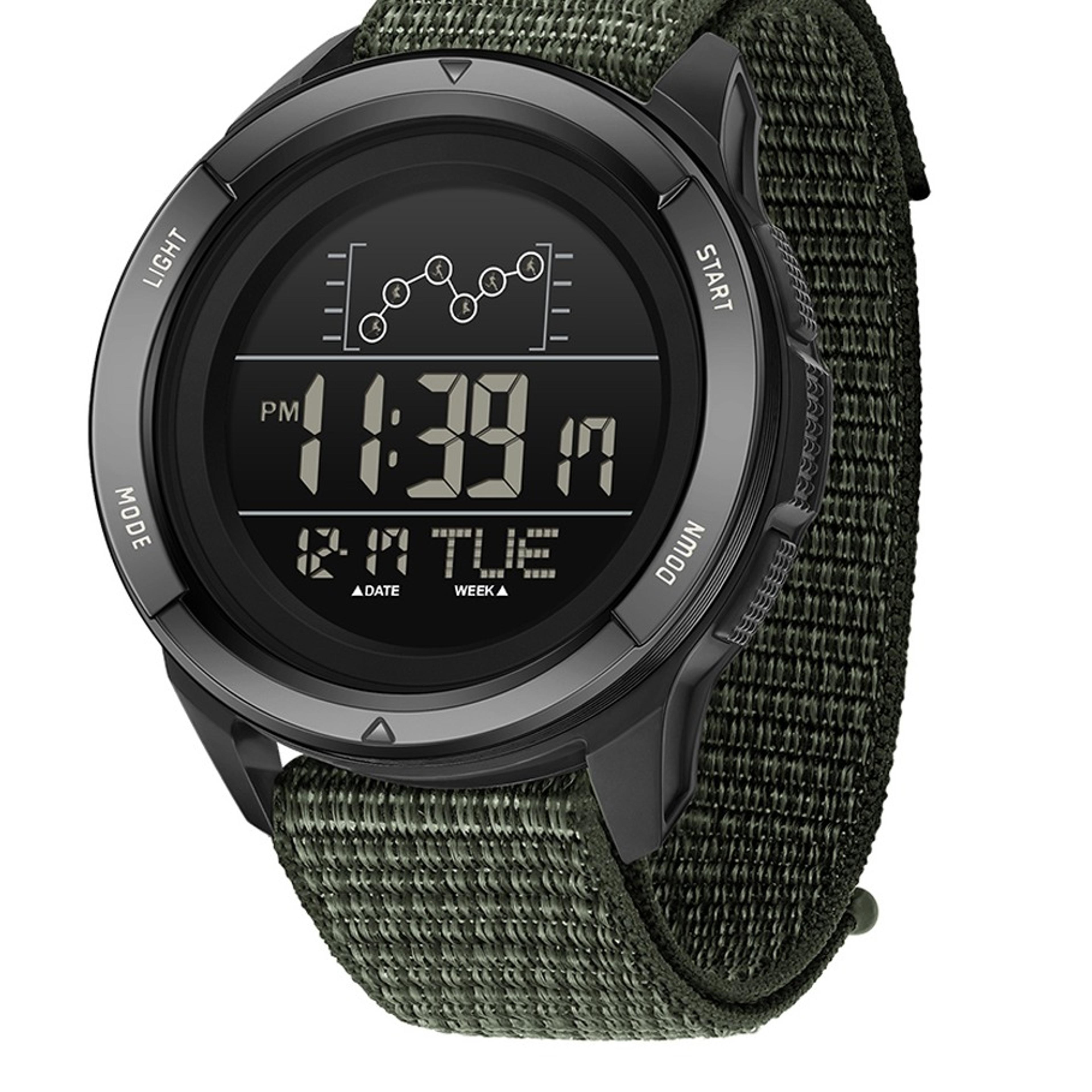 fashion men military digital watch waterproof shockproof sport wristwatch with nylon strap
