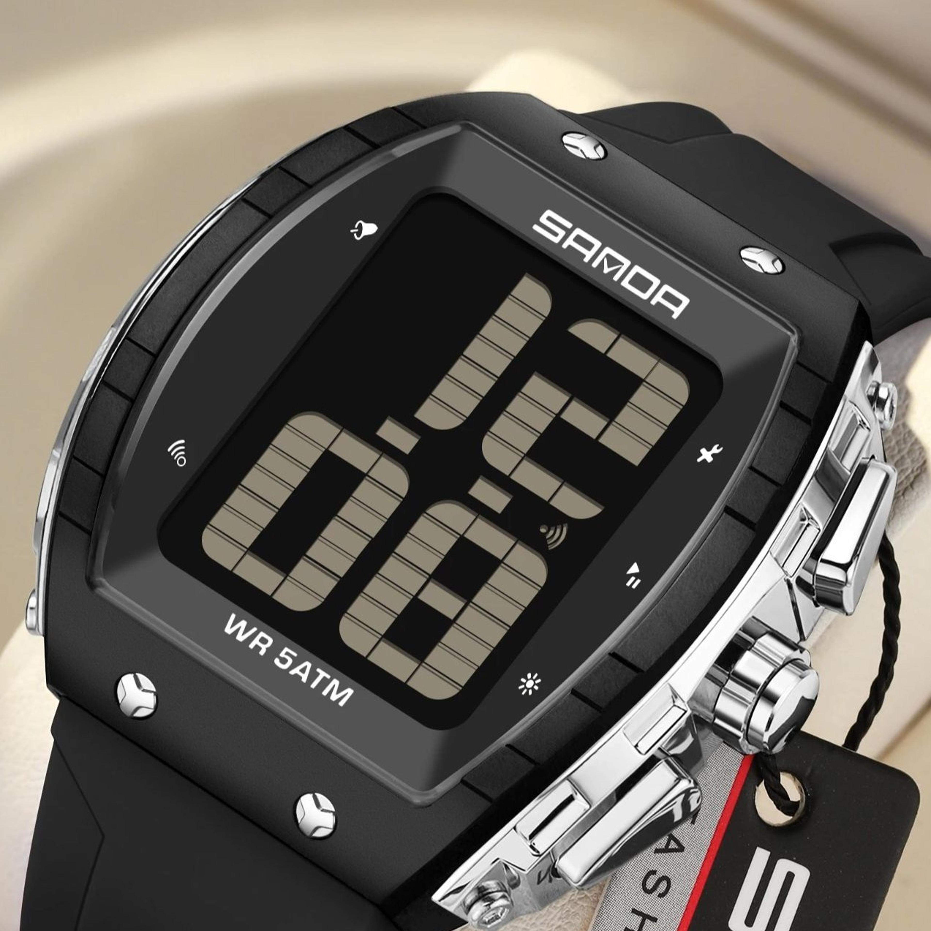 talking digital watch for seniors with large display and waterproof design