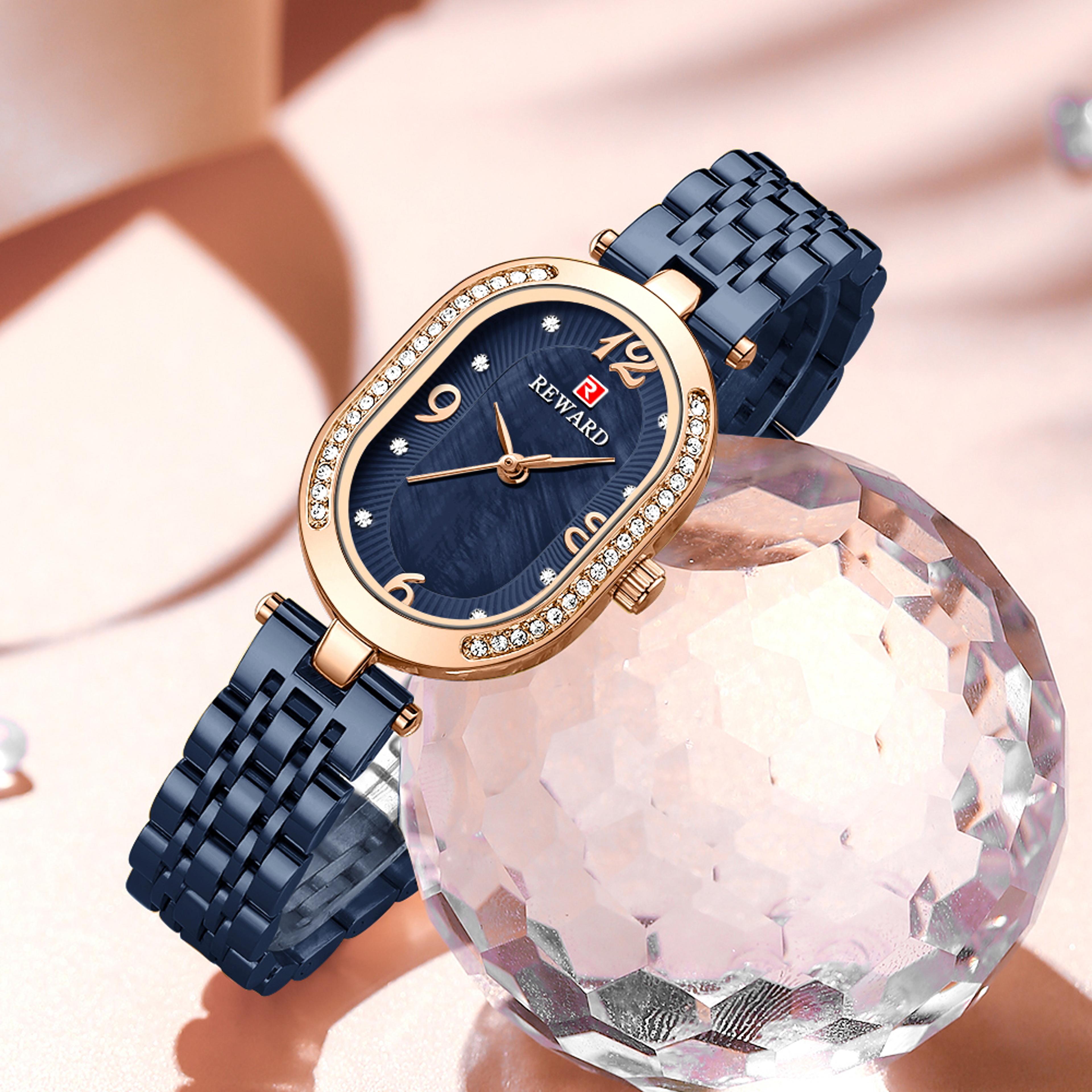 minimalist rose gold women watch luxury stainless steel waterproof quartz wristwatch