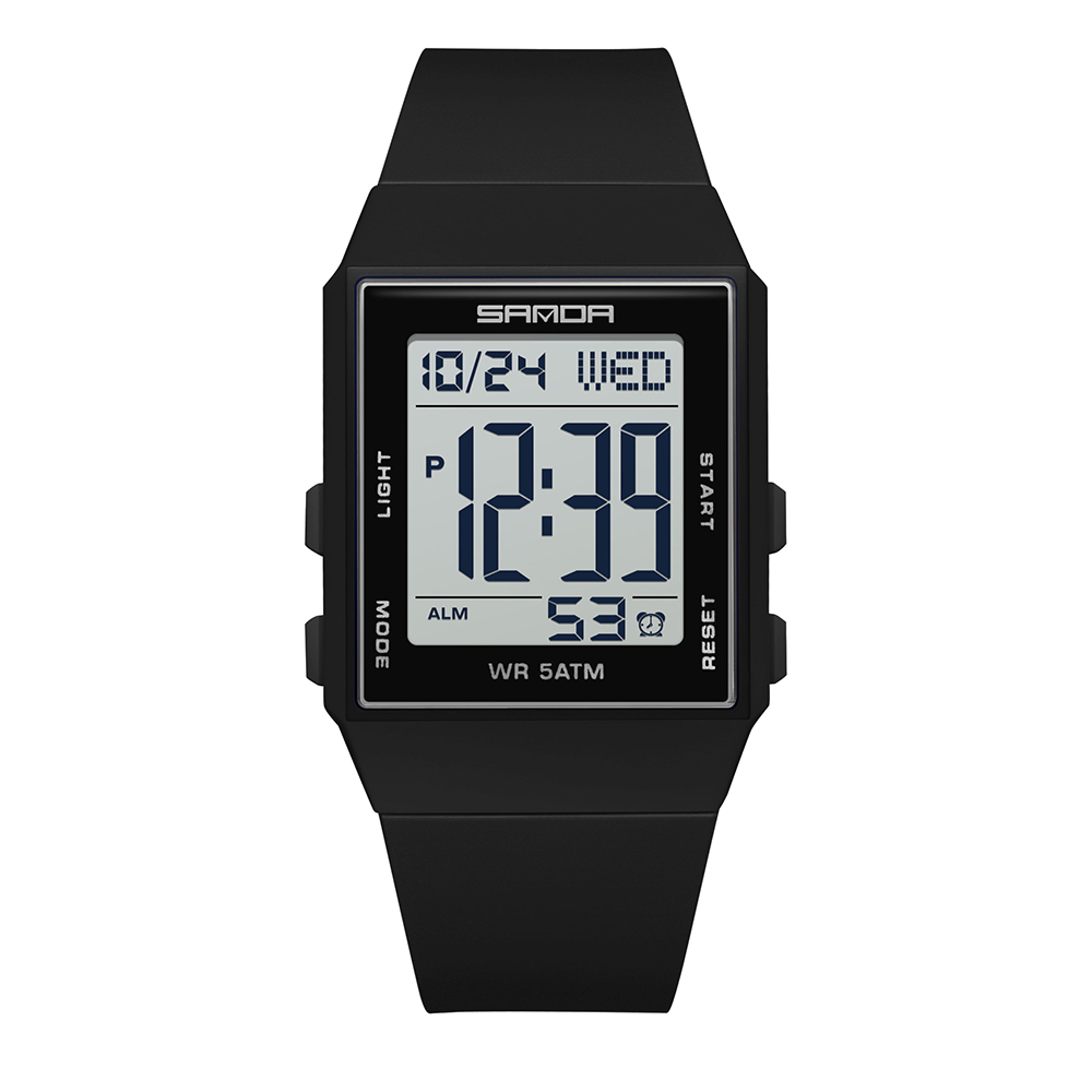womens led digital watch waterproof casual sport wristwatch