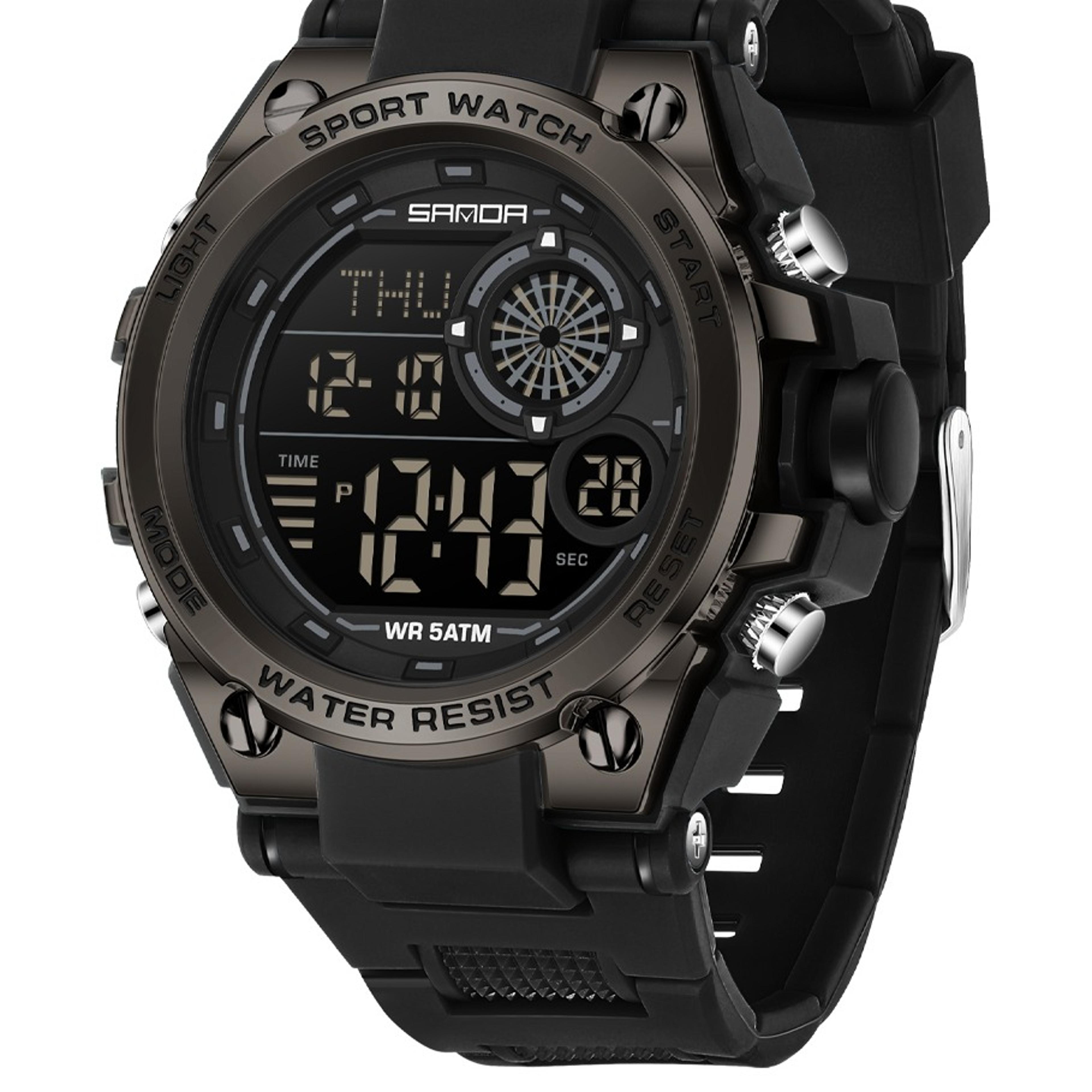 men military digital sports watch waterproof chronograph luminous wristwatch