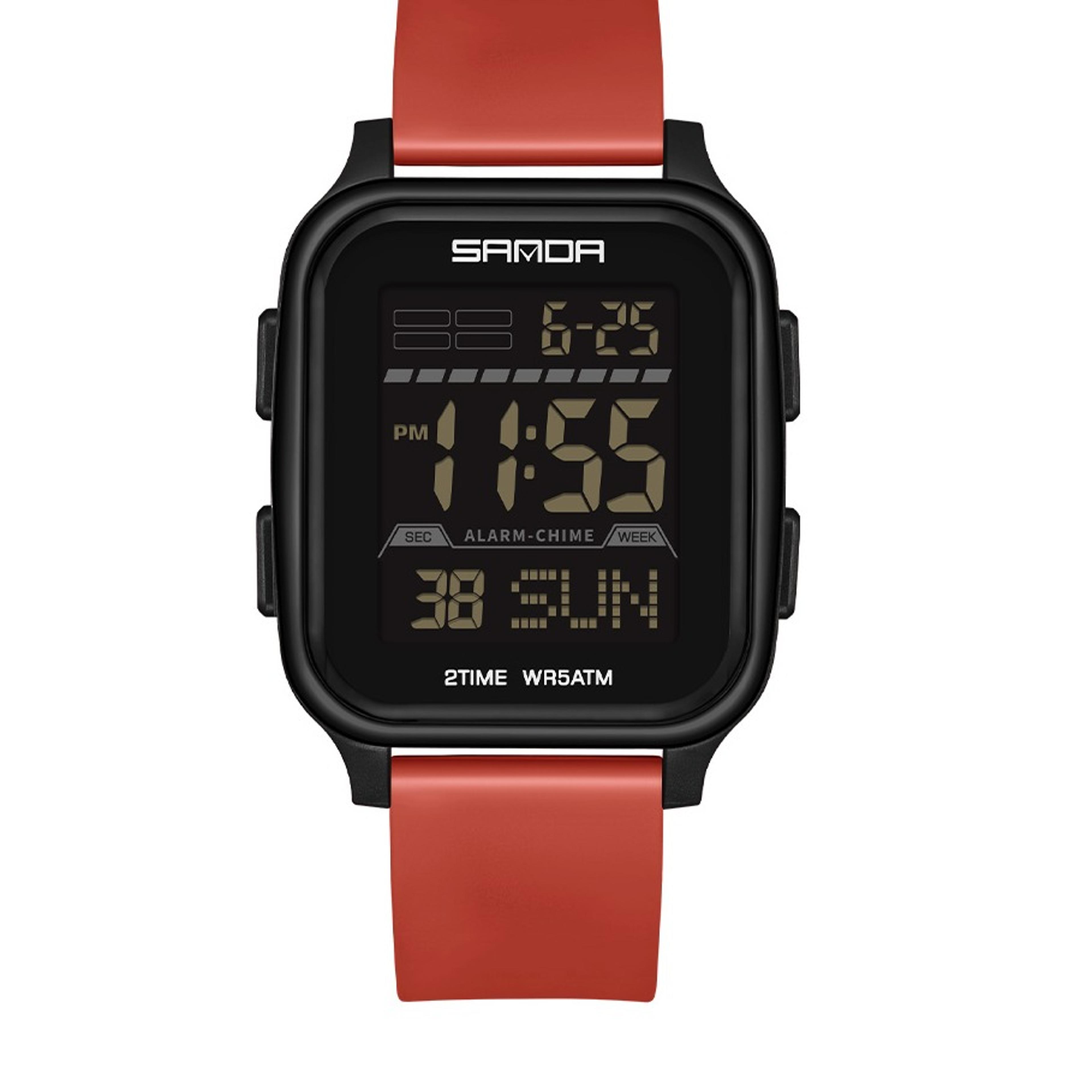 men digital sports watch waterproof military style alarm clock large screen