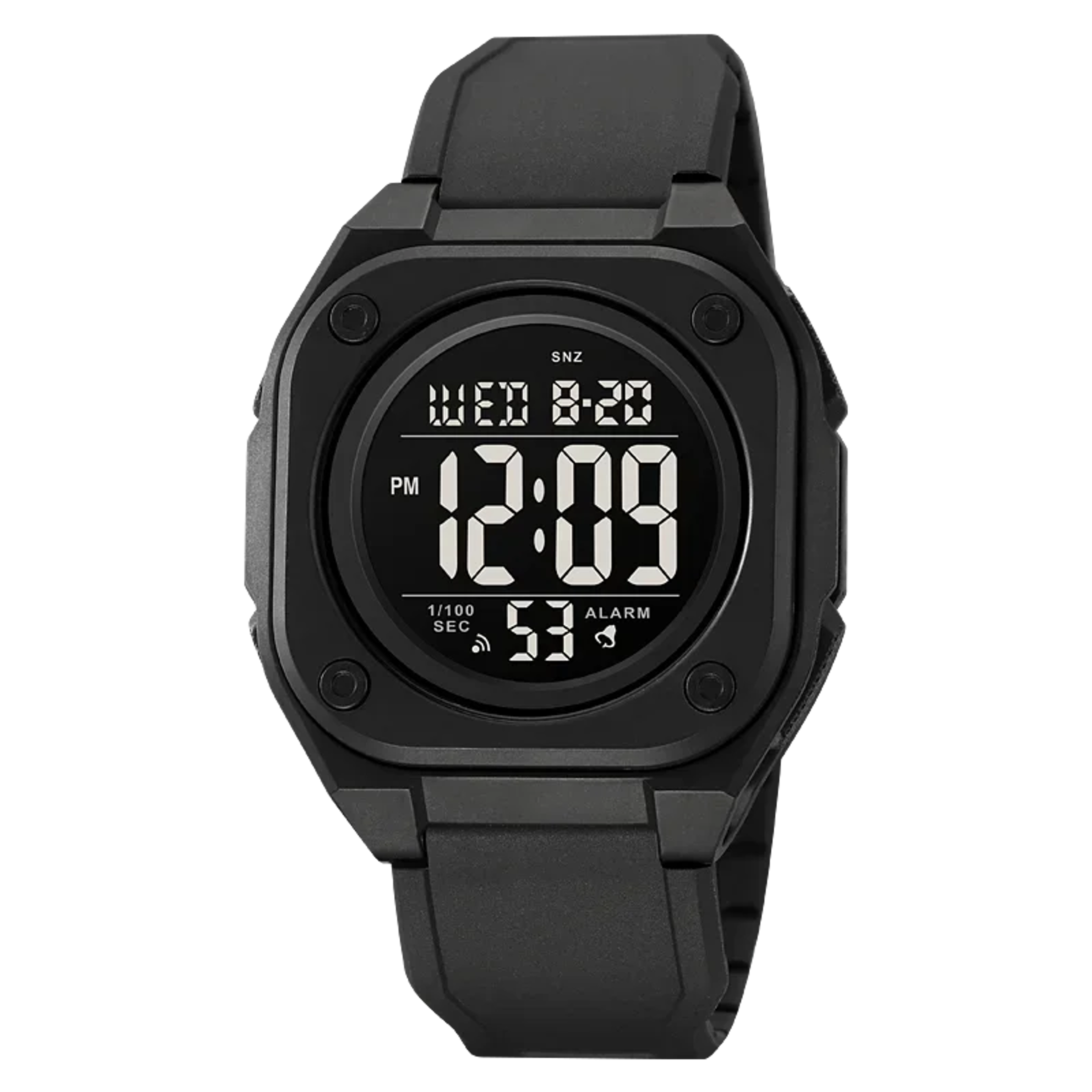 mens digital sports watch waterproof stopwatch countdown led backlight