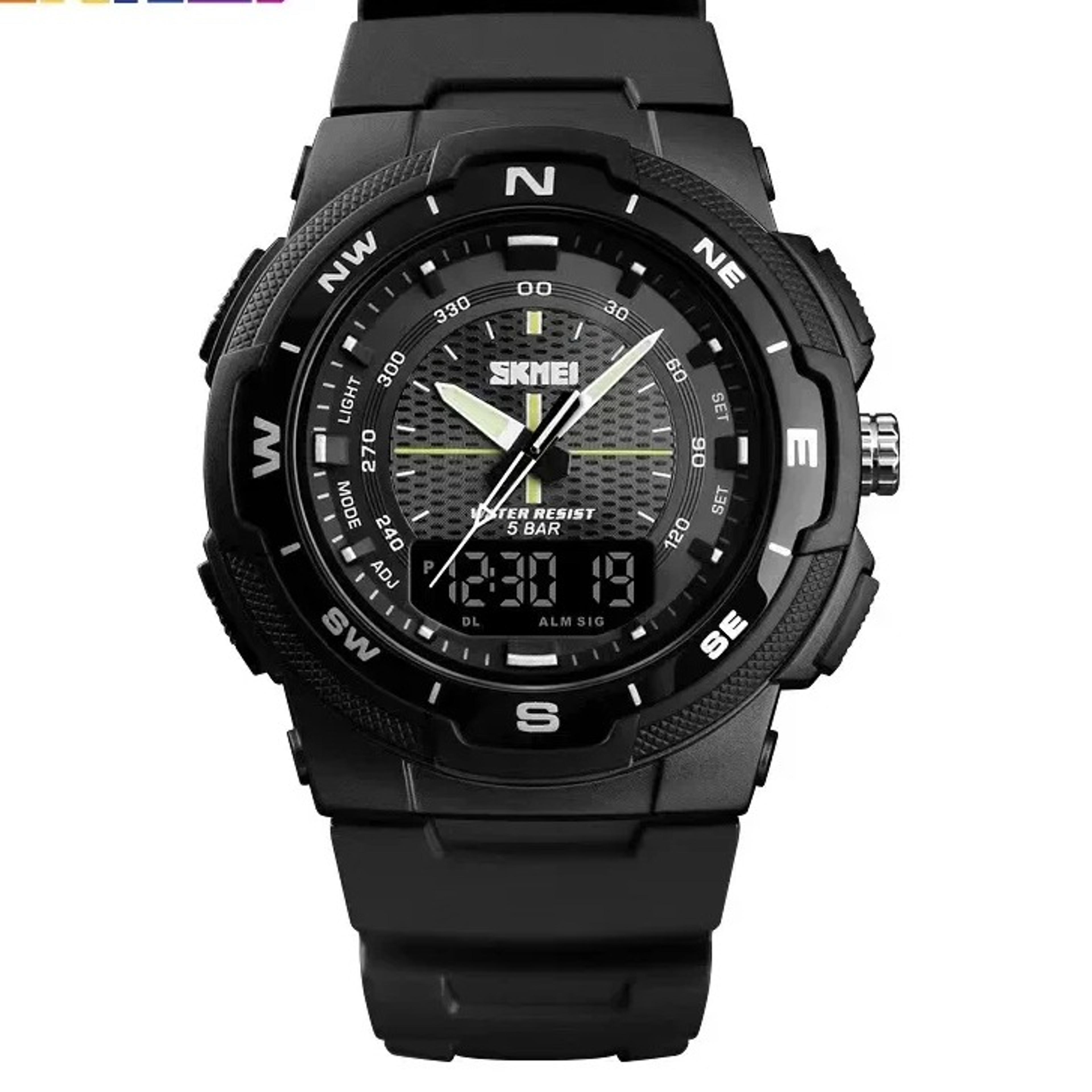 dual display military sports watch waterproof outdoor watch for men