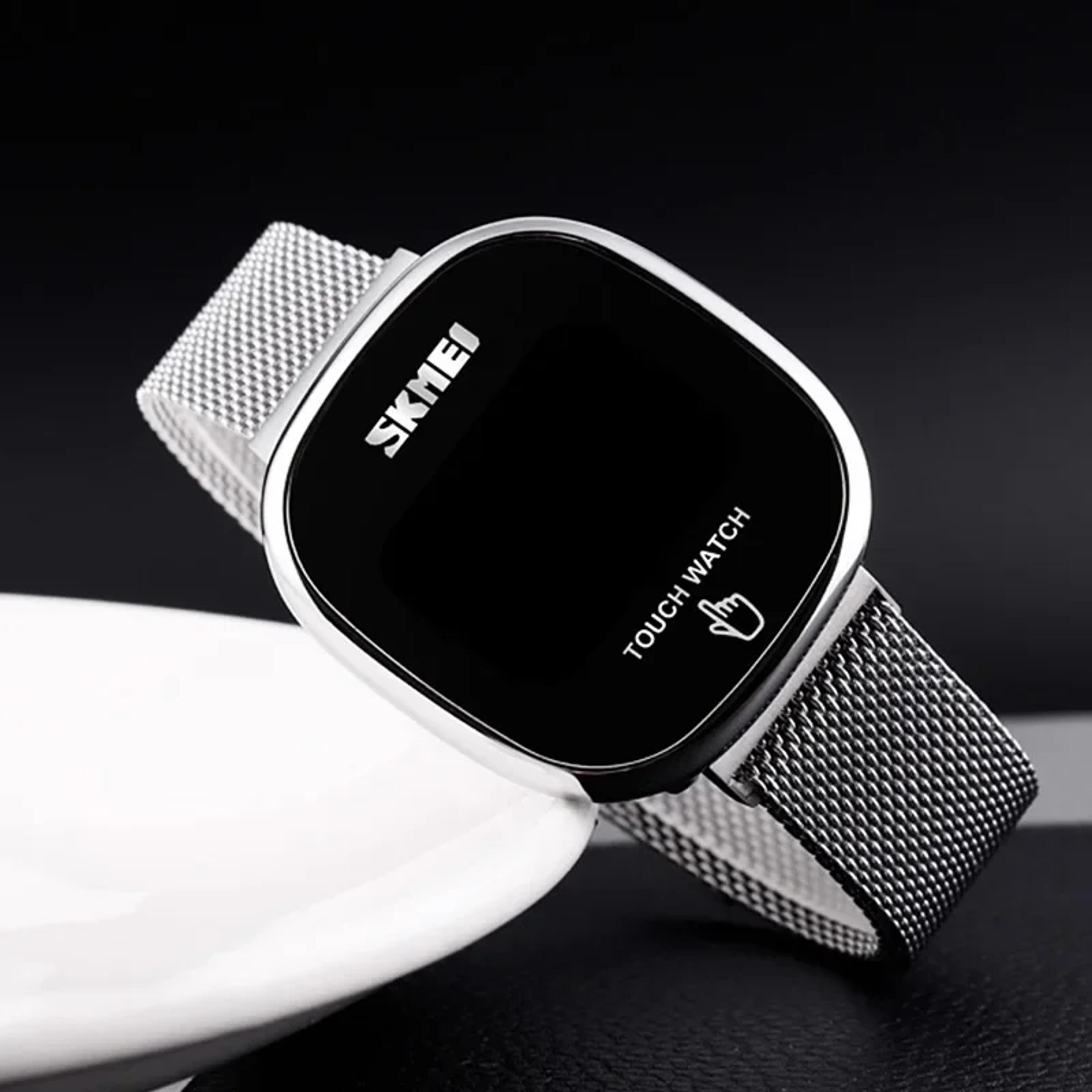 square dial magnetic buckle led digital watch for men women waterproof date wristwatch