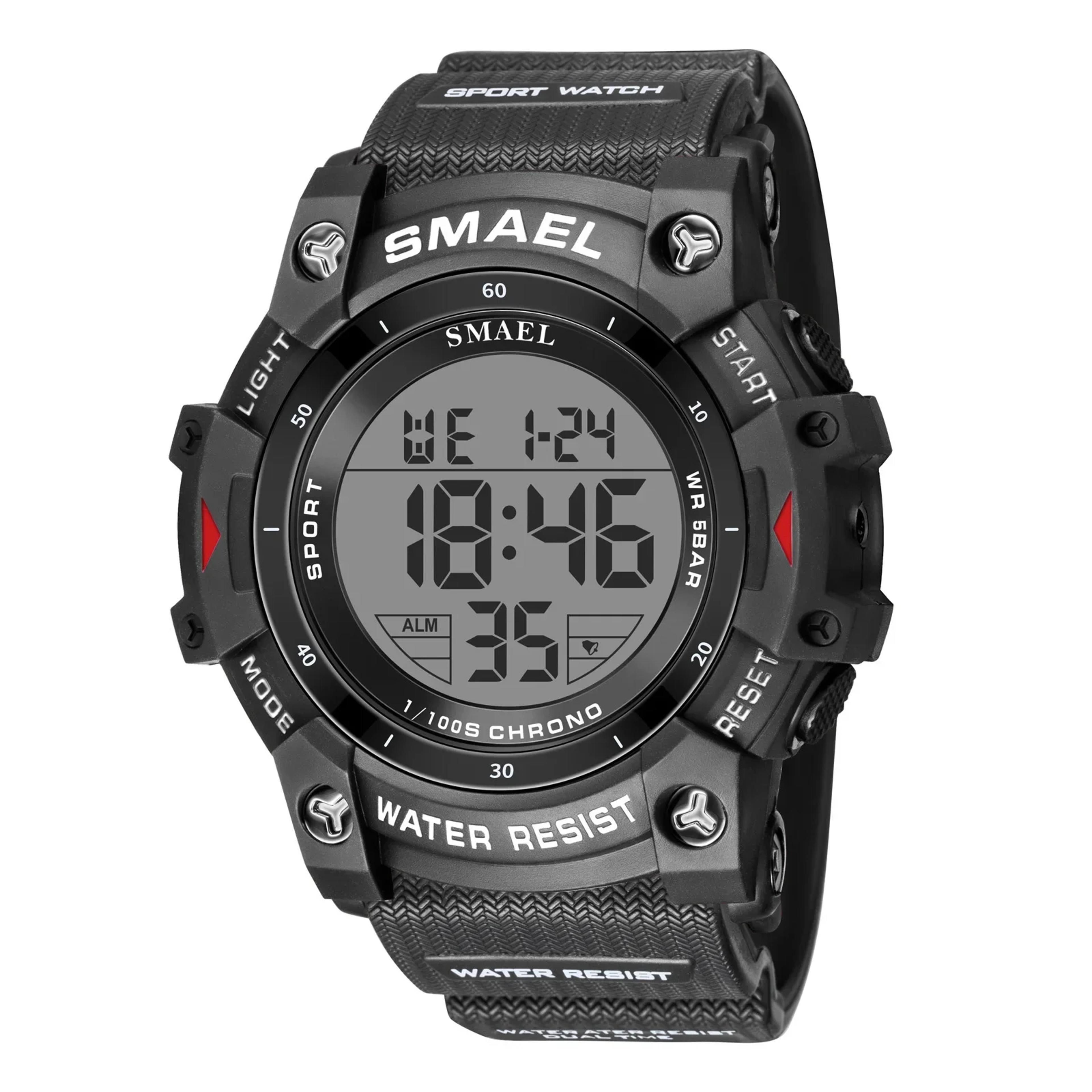 waterproof digital sports watch for men with led display stopwatch alarm