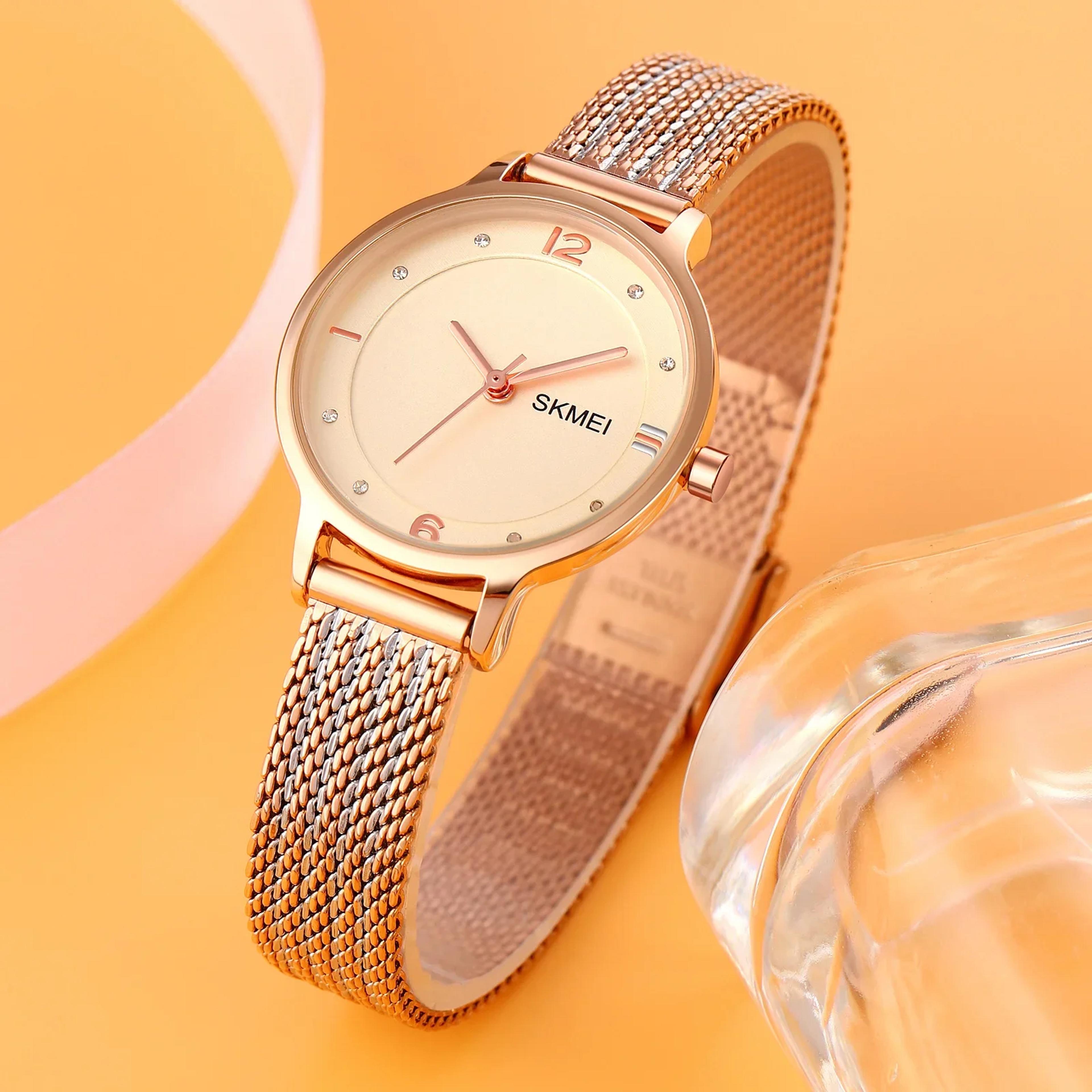 elegant women stainless steel bracelet quartz watch classic fashion japan movement wristwatch